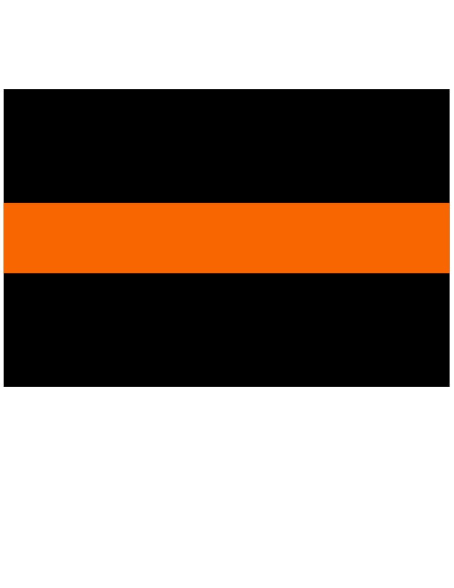 THIN ORANGE LINE SEARCH AND RESCUE / EMS Vinyl Decal Sticker Set of 2