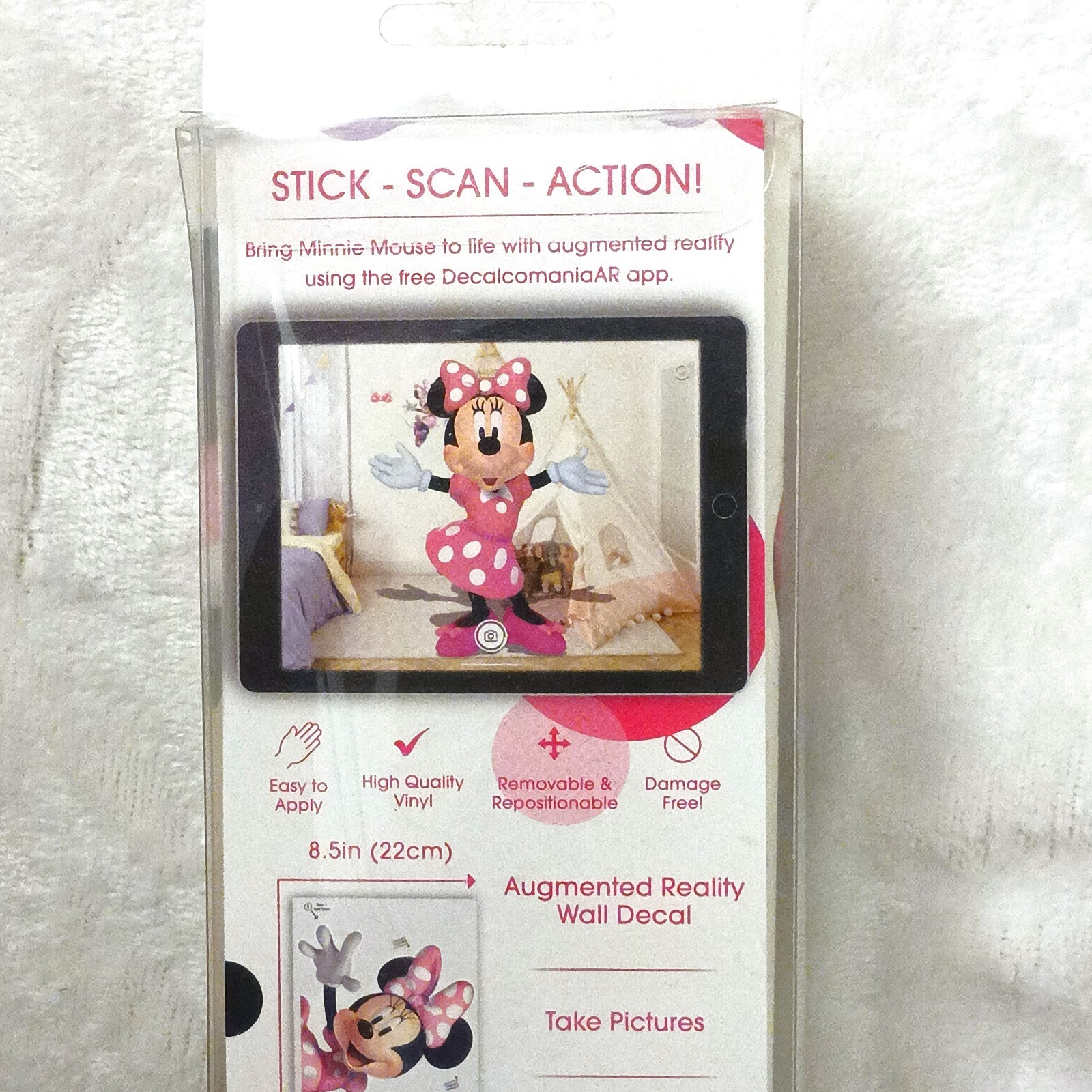 Disney Minnie Mouse Wall Decal Vinyl Sticker 13" x 14" Kids Bedroom Nursery Room