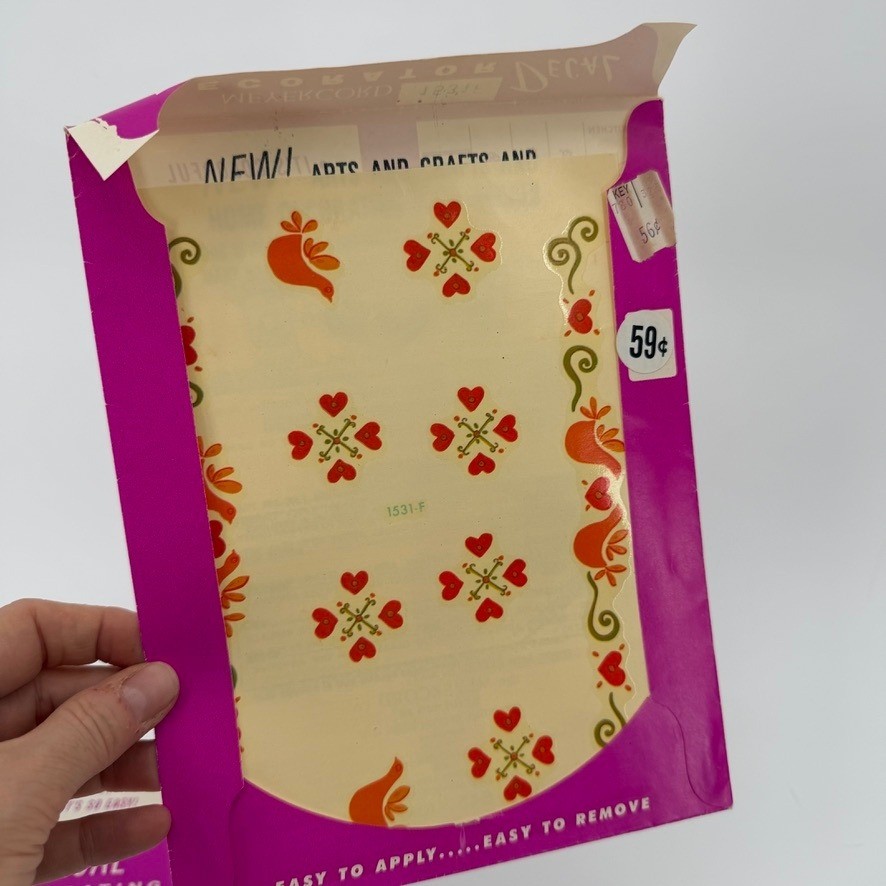 Meyercord VTG Decorator Decal Sheets –2 Sheets– Butterflies & Floral/Chickens