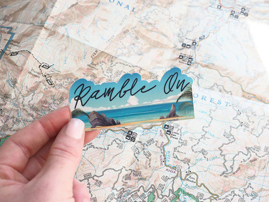 Ramble On Lyrics Nature Sticker
