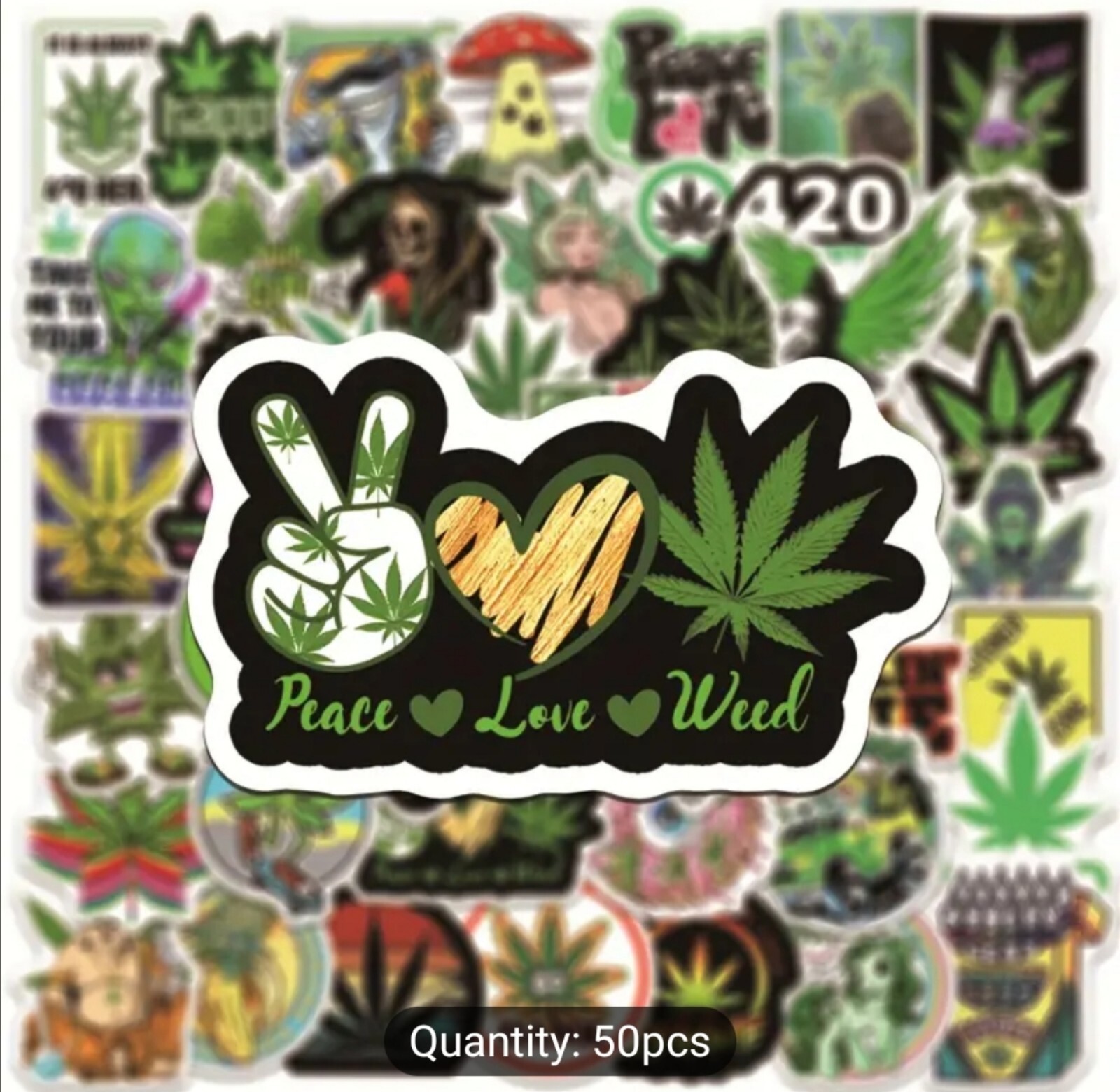 20 PCS Pot Weed Cannabis Stickers BRAND NEW