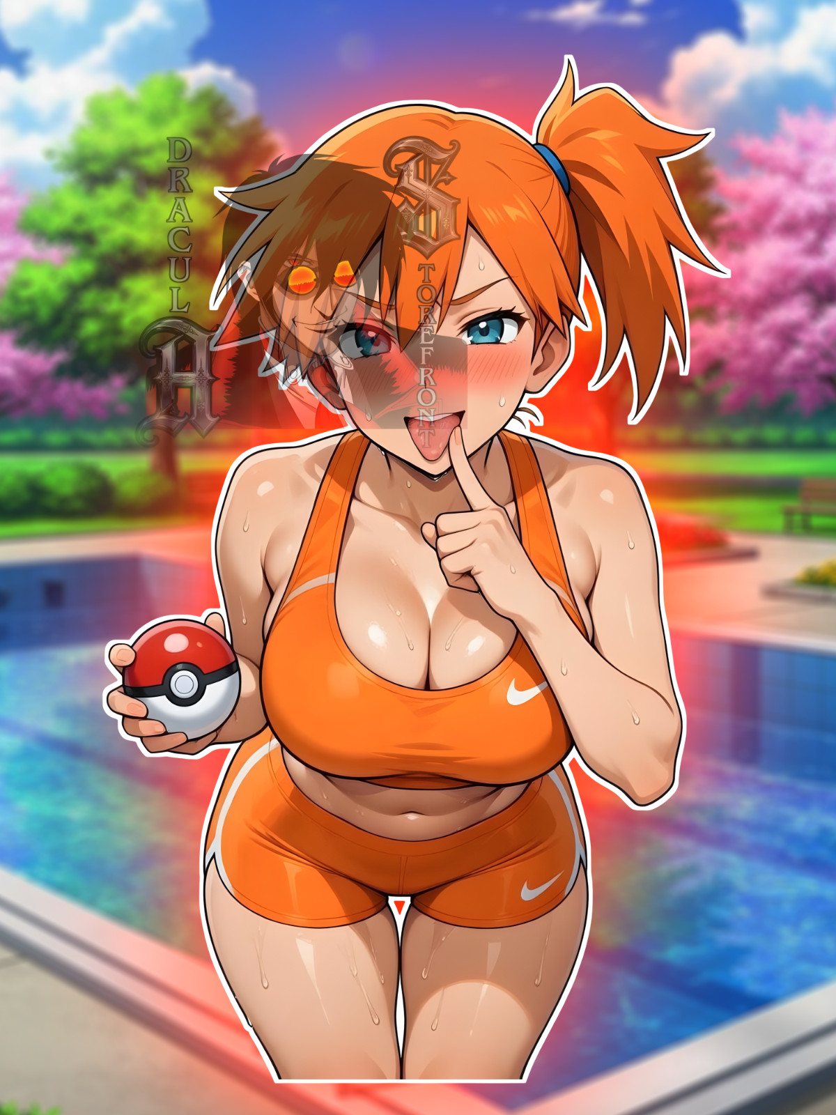 Adult Anime Waifu Pokemon Misty/ Kasumi 6" Vinyl Sticker
