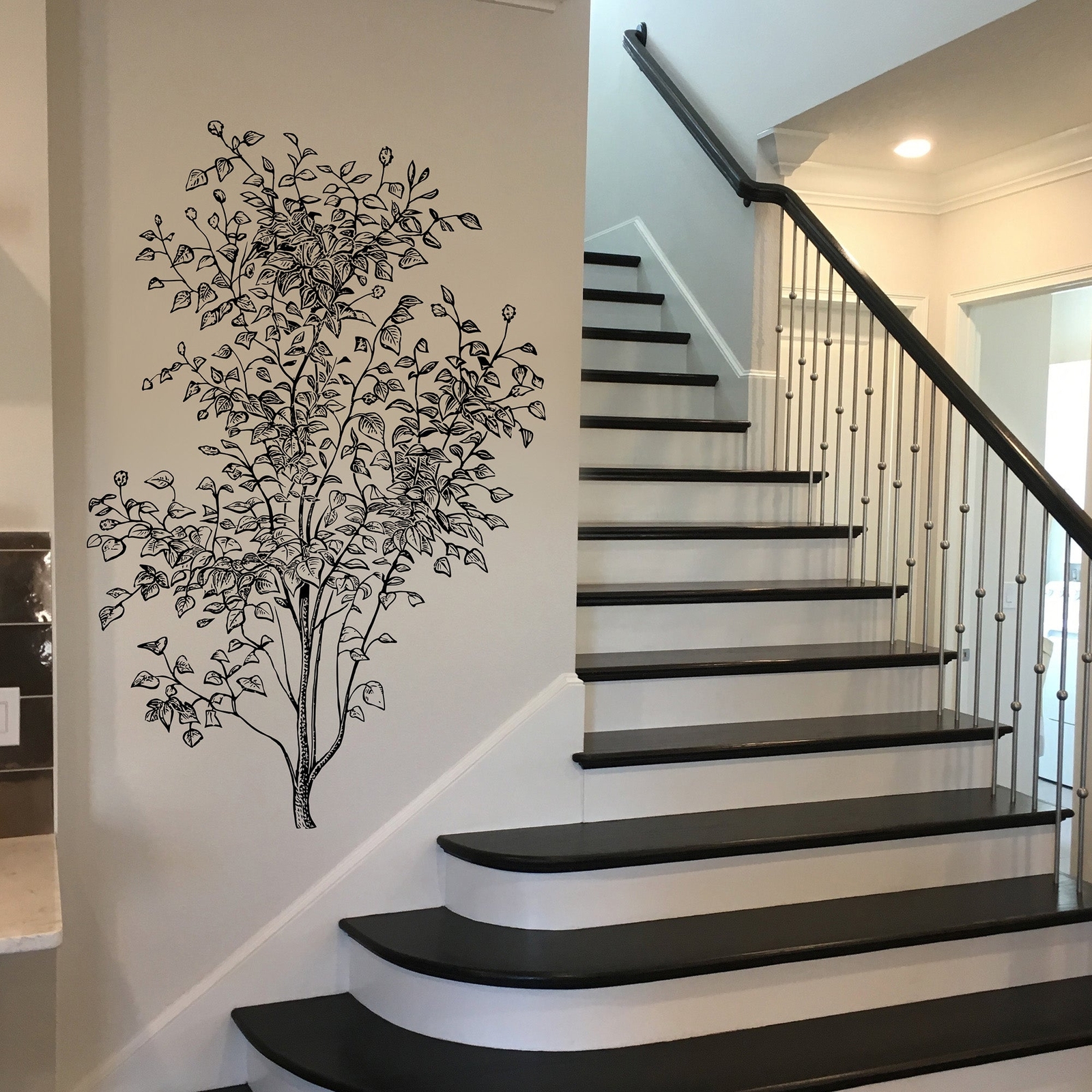 Tree Wall Decal Sticker. Bedroom Tree Bathroom Tree Nature Wall Decor. #6743