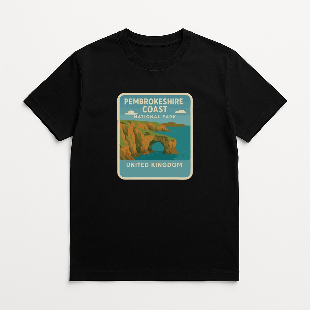 Pembrokeshire Coast United Kingdom Iron On Heat Transfer Vinyl HTV National Park