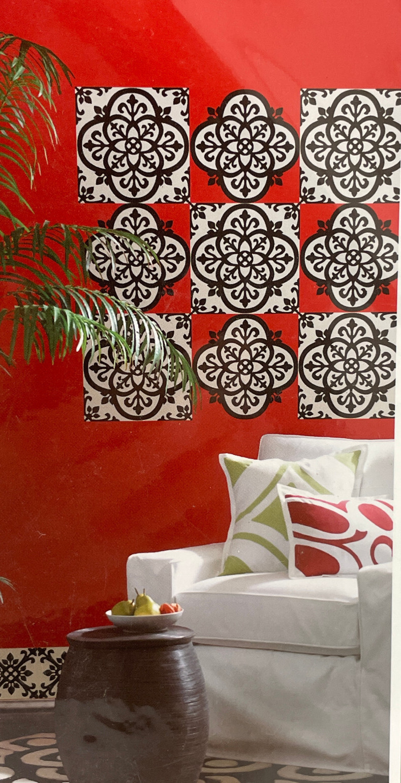 Wall Pops! 4 blox "tangier" self-stick removeable decals