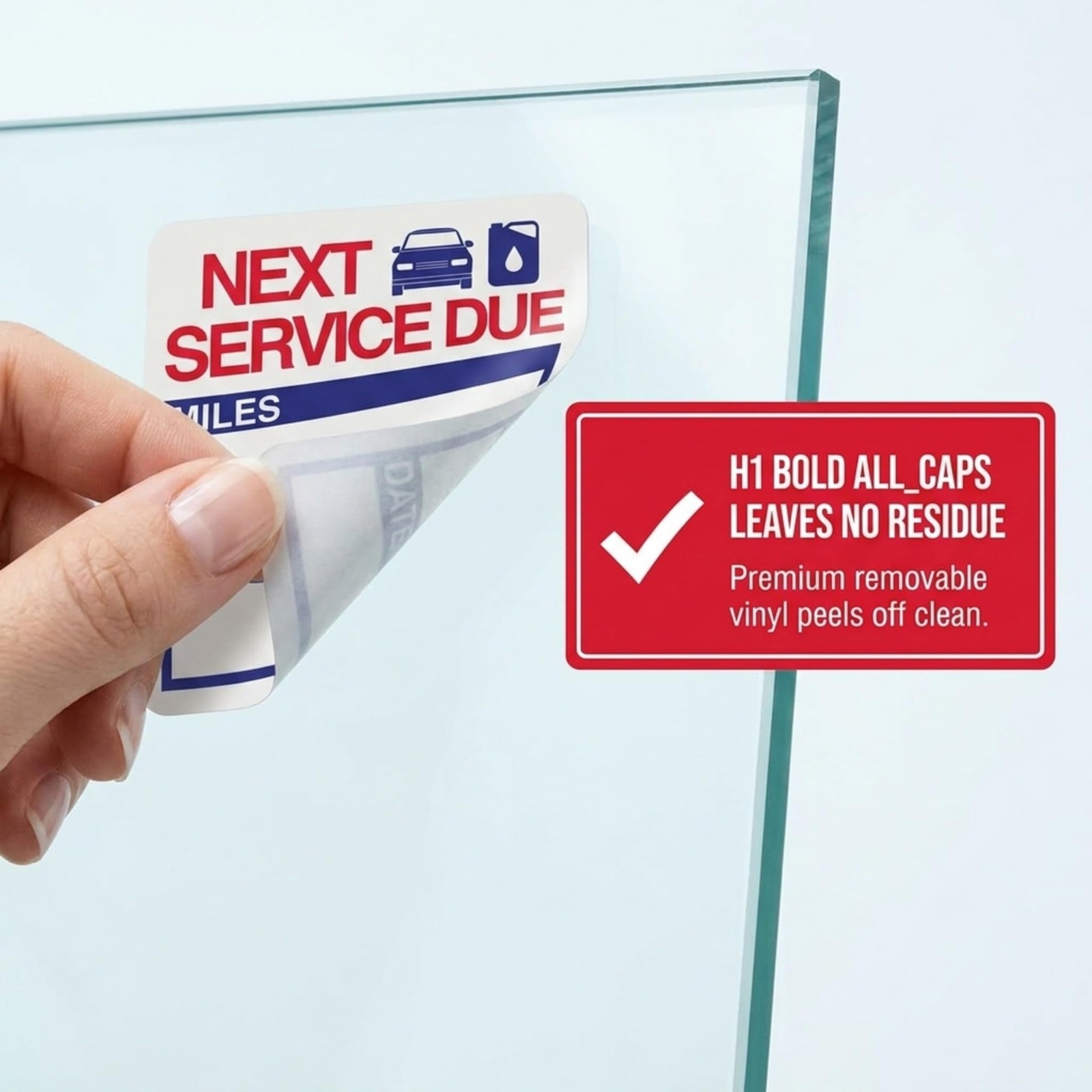 300 Pcs Oil Change Stickers – 2” x 2” Removable Vinyl Labels for Windshield, …
