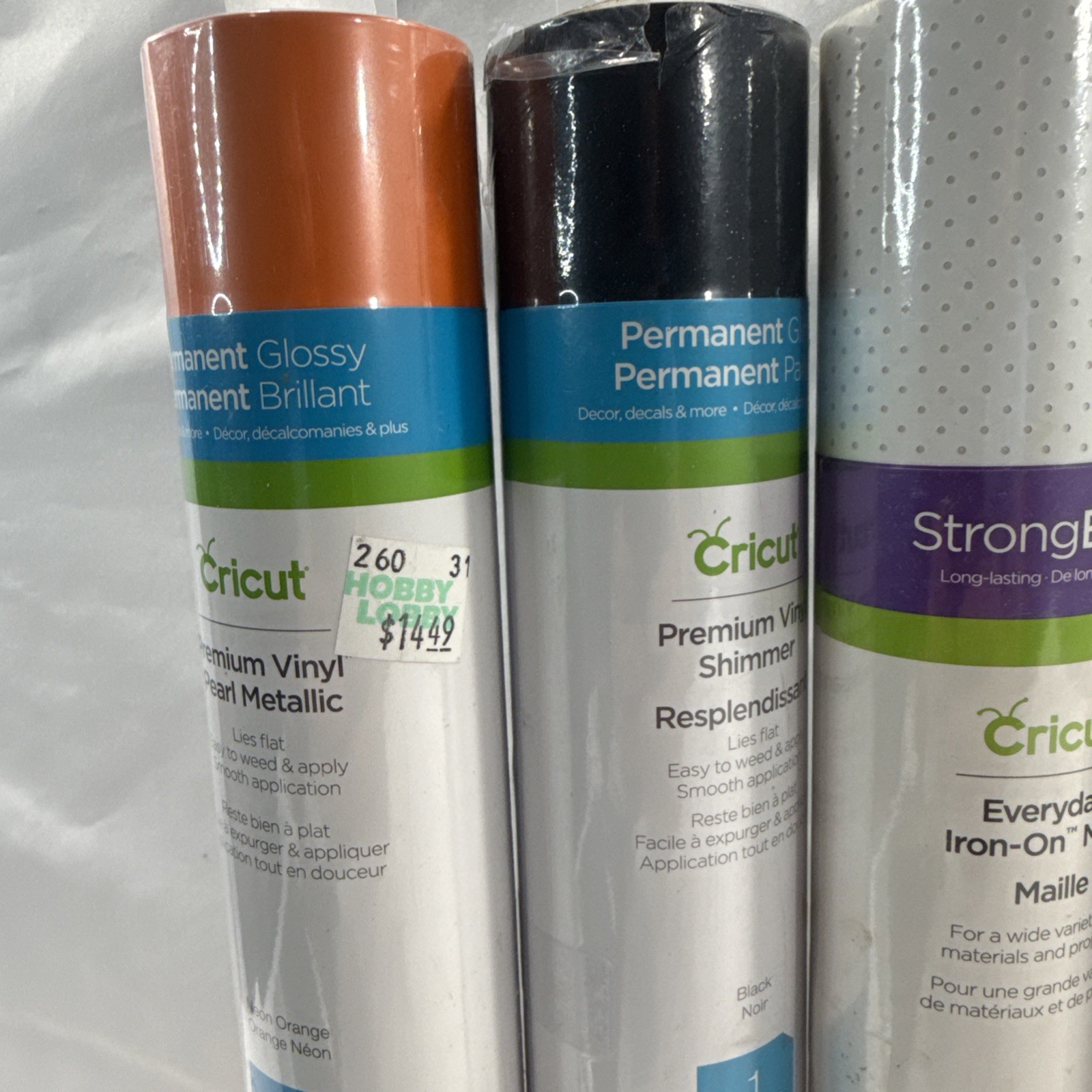 Cricut Premium Vinyl Roll Lot – Assorted Premium Vinyl Rolls, Multiple Rolls