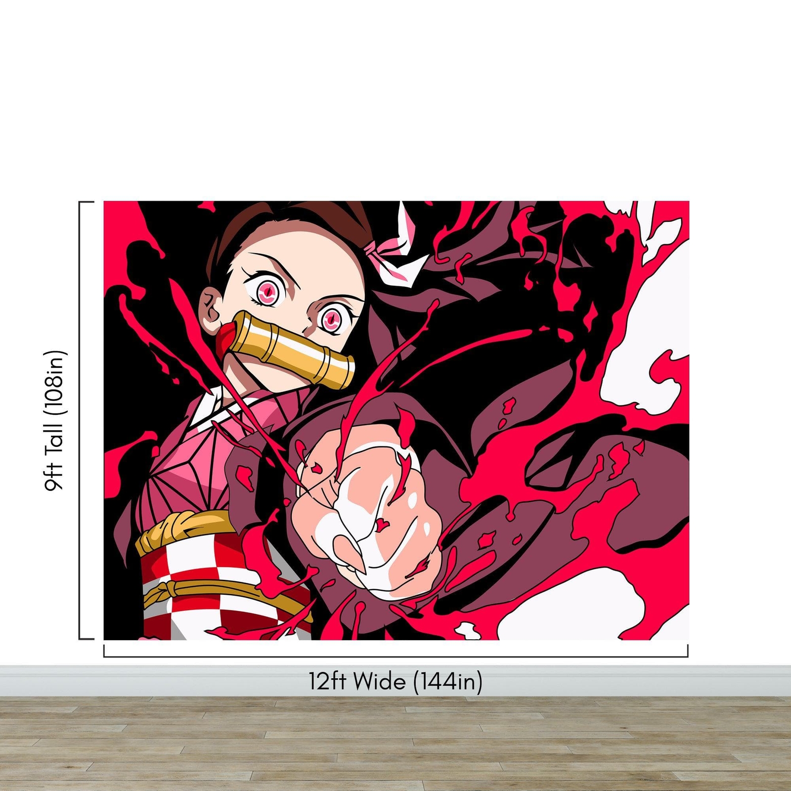 Slayer Gang of Demons Wallpaper Peel and Stick Wall Mural. Nezuko Kamado #A1015