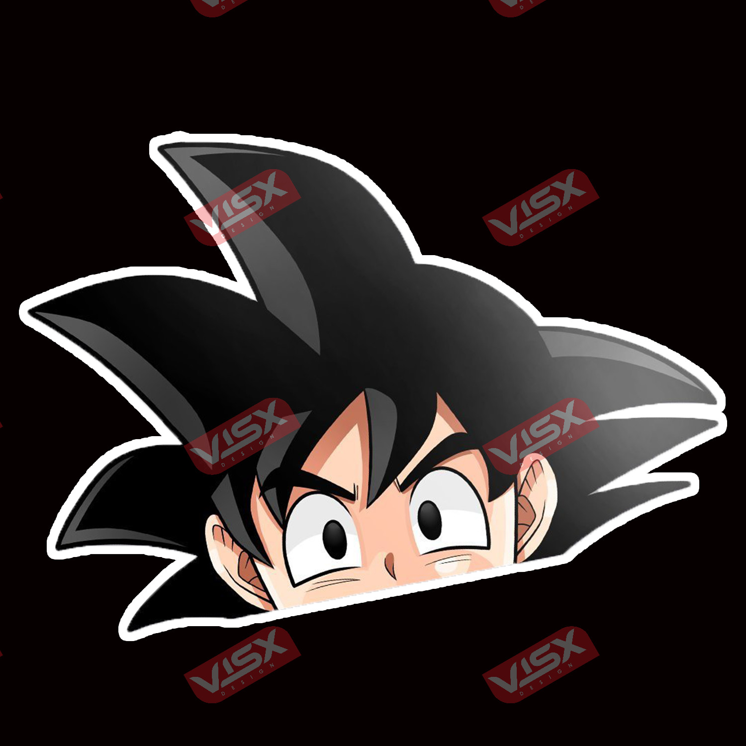 Goku Dragon Ball Z Anime cute Peeker bumper sticker waterproof car decal vinyl