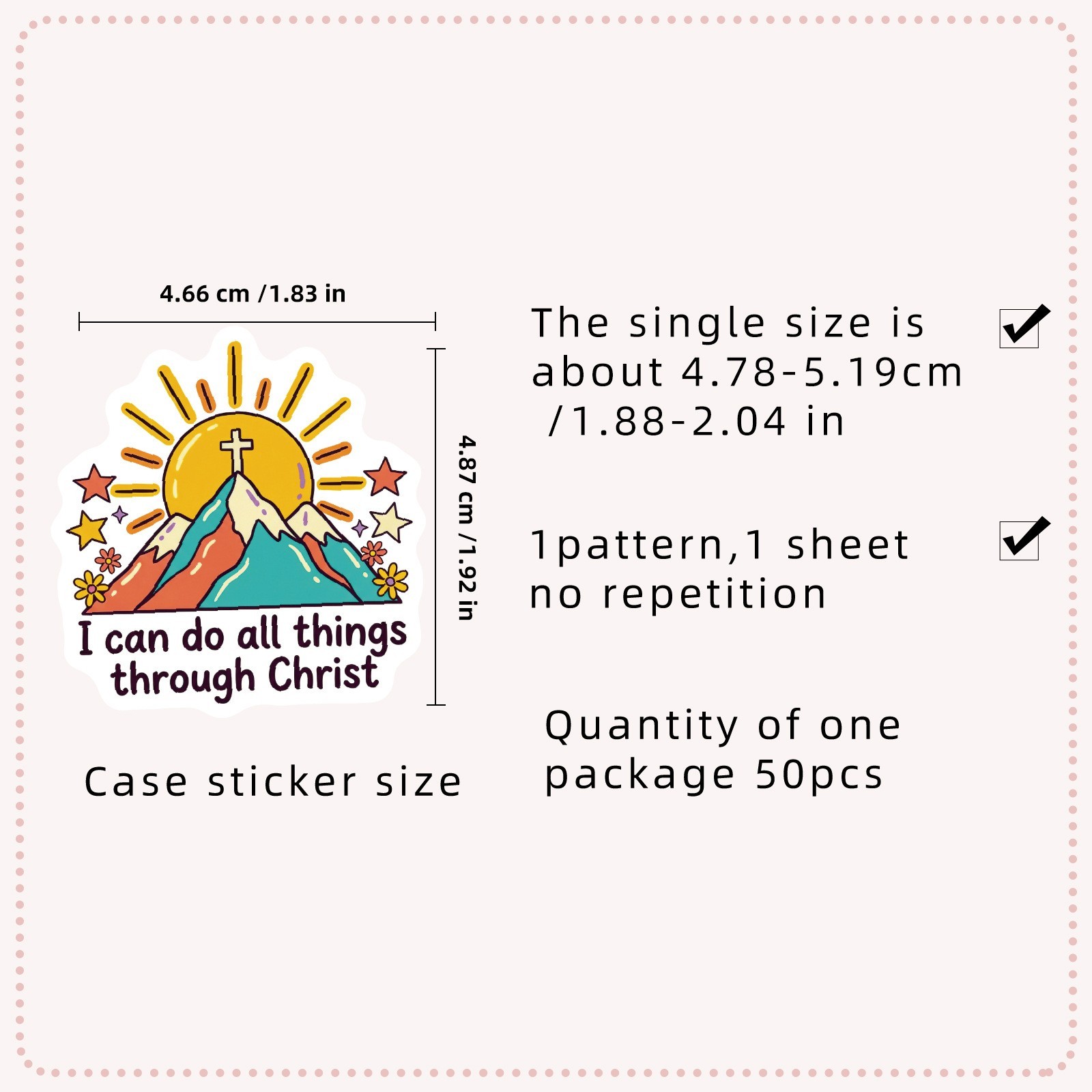 56PCS Christian Jesus Faith Stickers Waterproof PVC Bible Quote Vinyl Decals