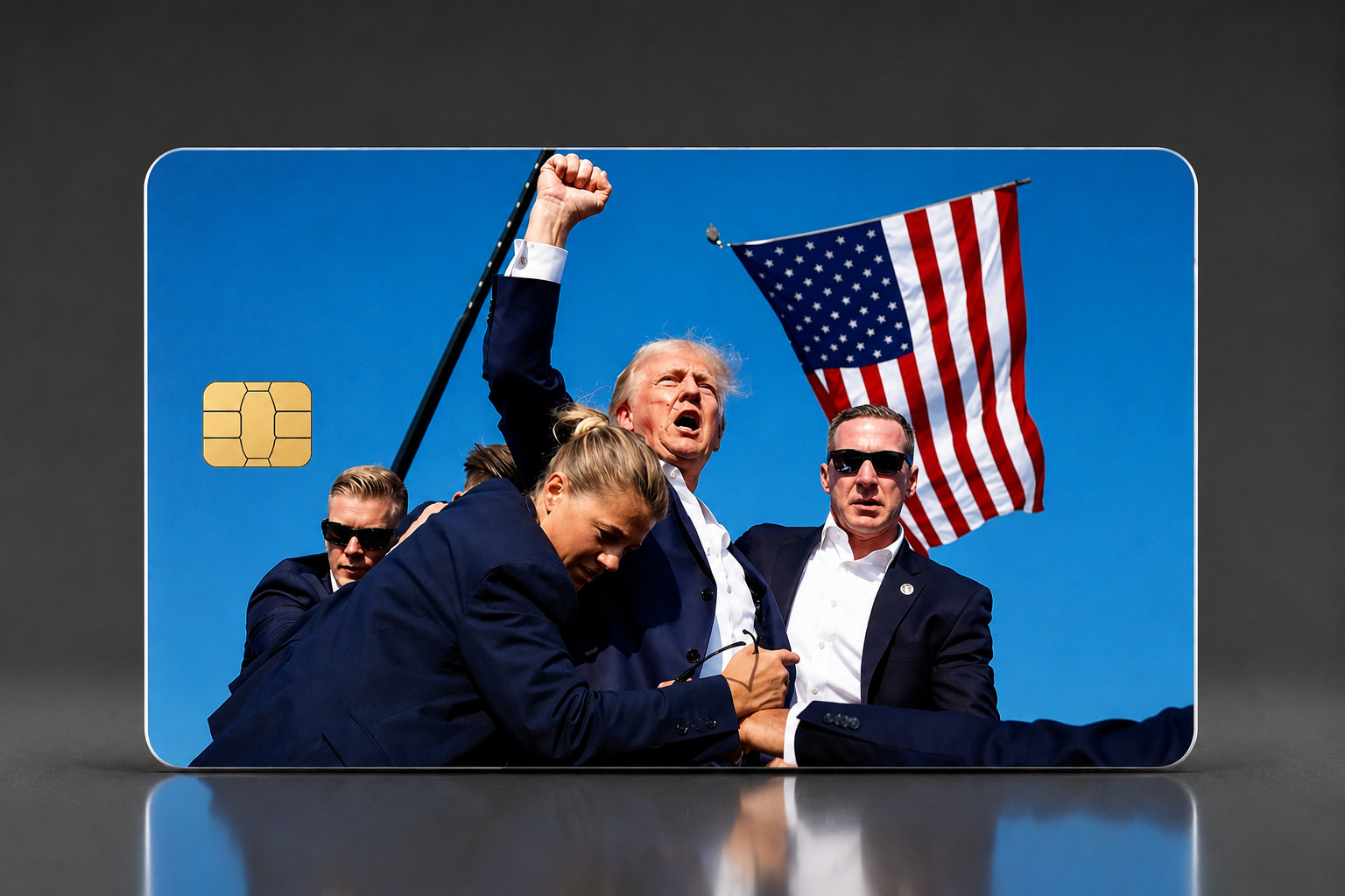 President Donald Trump MAGA FIGHT!Credit Debit Bank Card Skin Sticker Small Chip