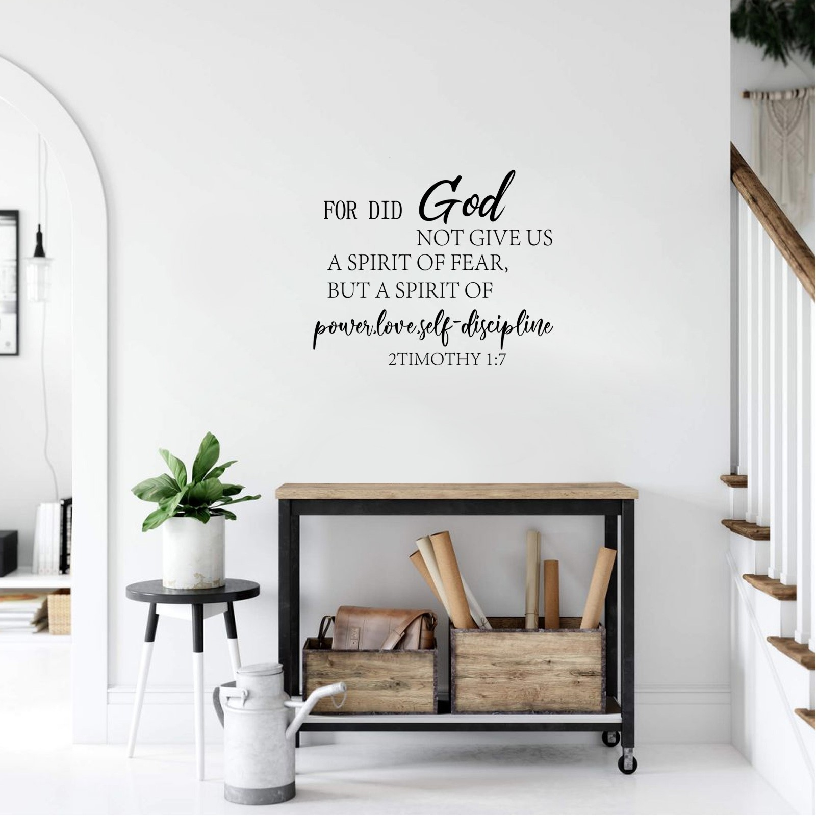 4PCS Modern Inspirational Quote Sticker Removable Vinyl Wall Art for Living Room