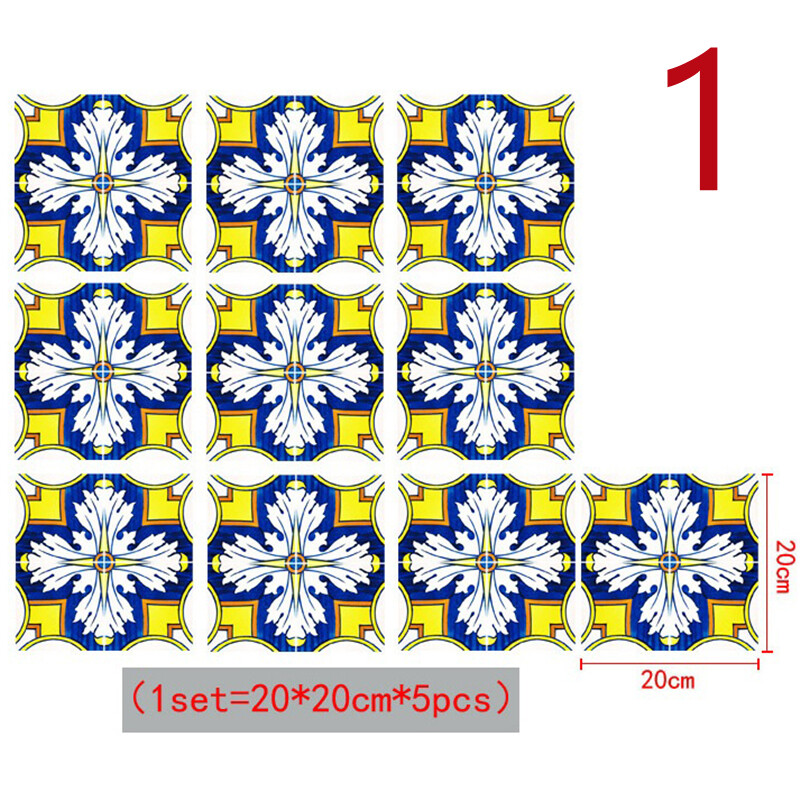 5pcs Vinyl Wall Scale Durable Decal Tiles Floor Stickers