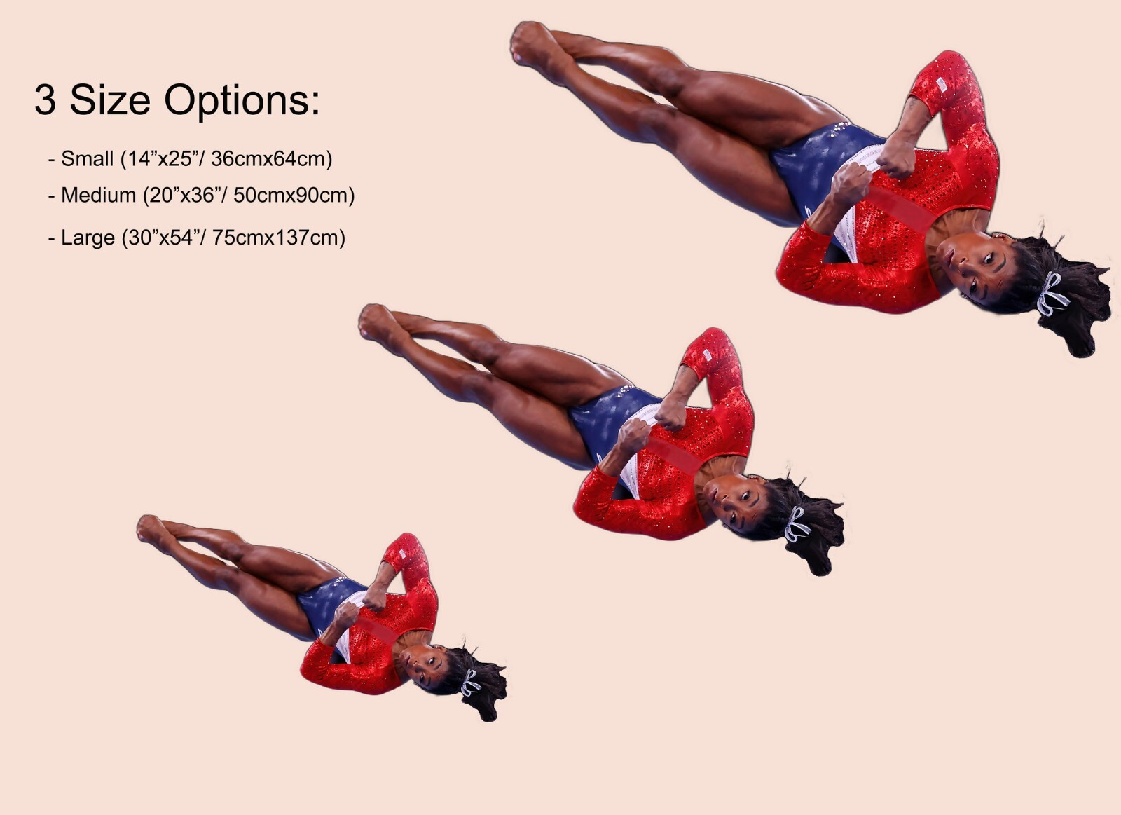 Simone Biles Home Wall Decal, Peel & Stick, Removable Reusable