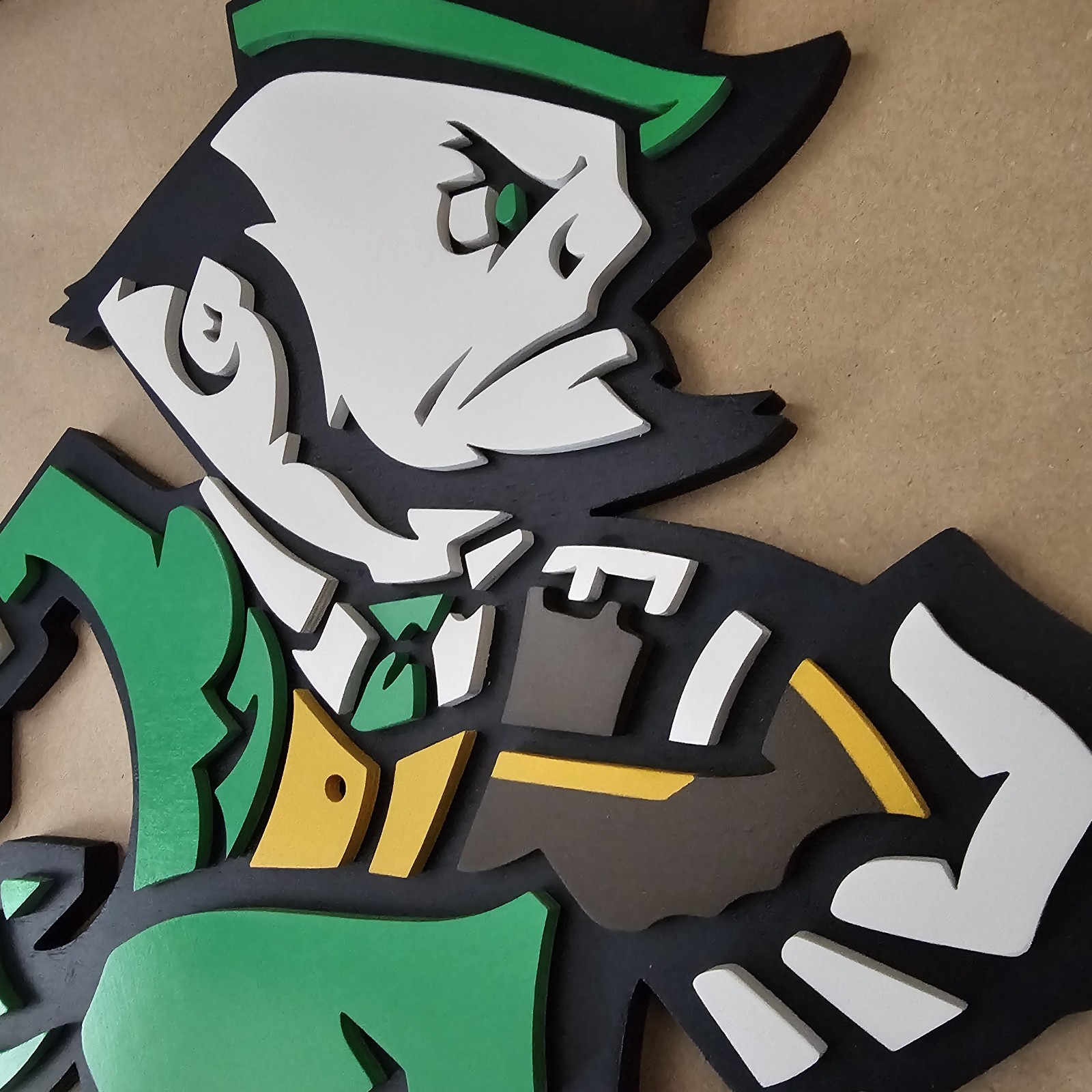 Notre Dame Fighting Irish Leprechaun Football Sign