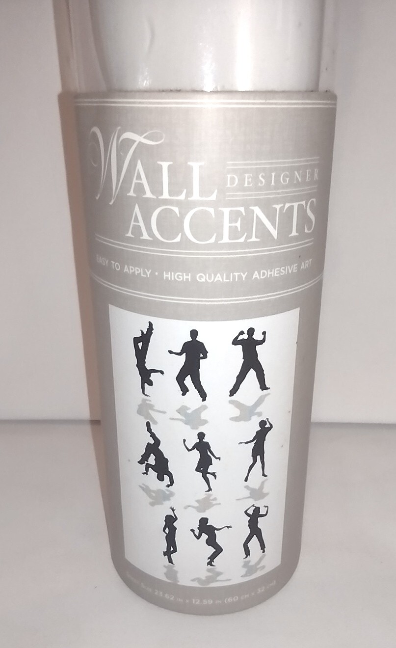 Wall Accents Adhesive Art Foil Designer 2010 People Dancing with Shadows Small