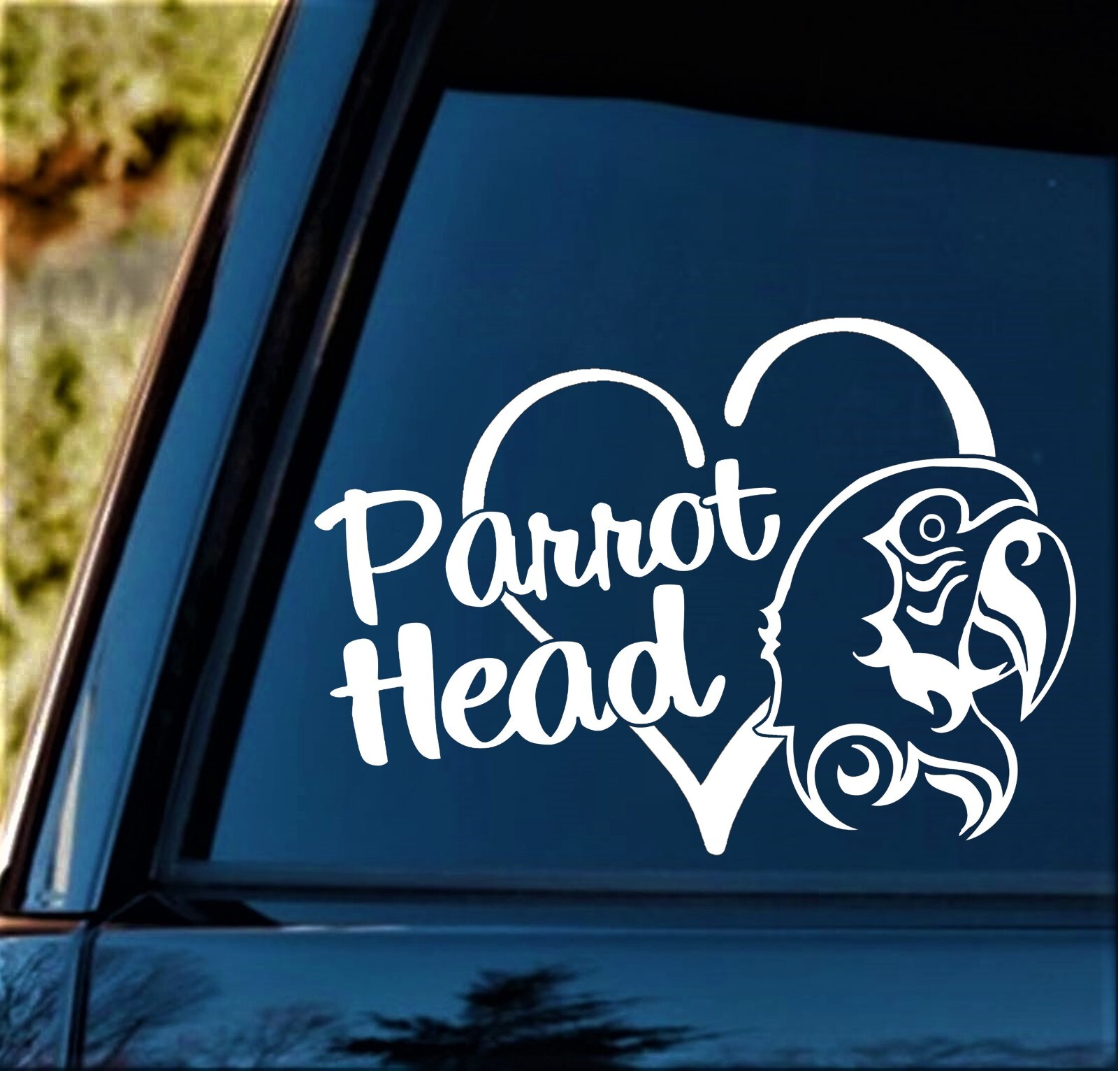 Parrot Head Decal for Car | Margaritaville Jimmy Buffet Fins Up Ocean Vacation