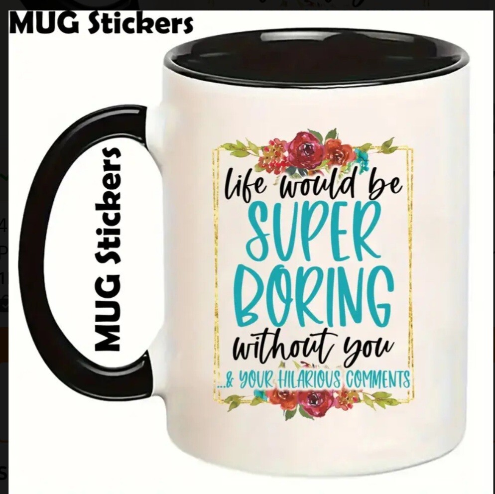 UV DTF Best Friend Transfer Sticker Set Included Mug Size 12 Different Transfers