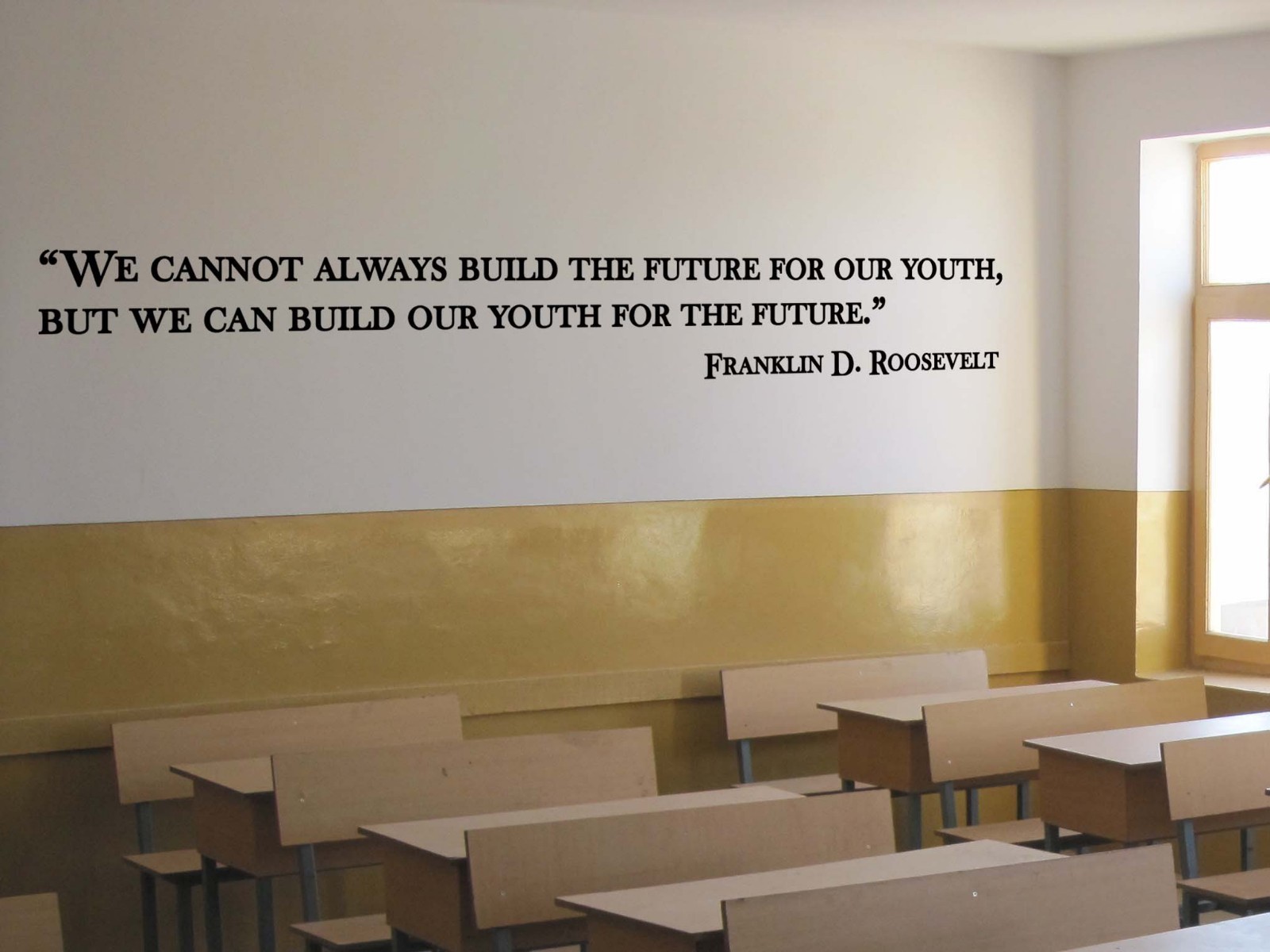 Franklin D. Roosevelt Classroom Quote Vinyl Wall Sticker Decal (a)
