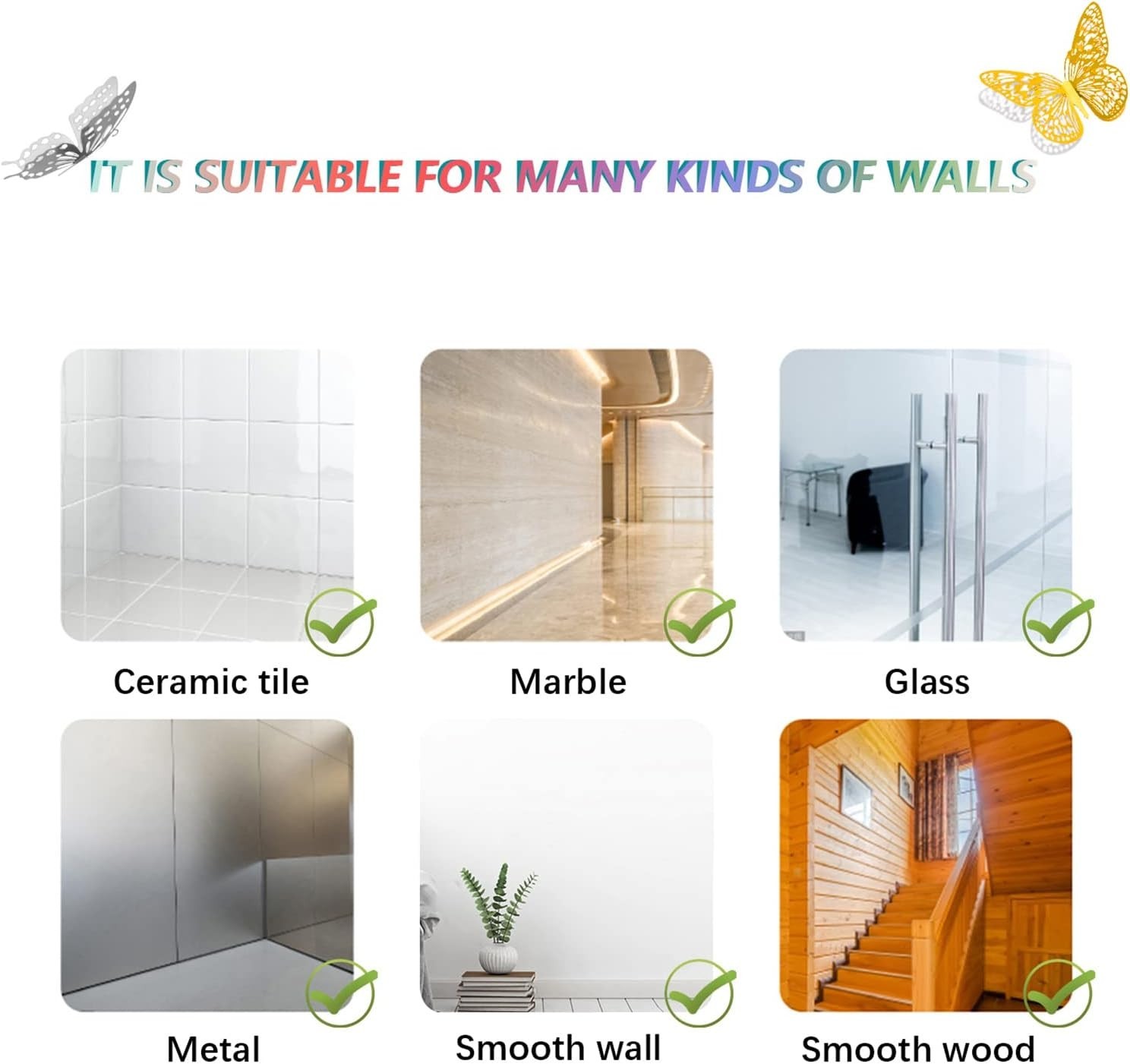Festive Butterfly Wall Decorations – 48 Pcs in Gold & Silver, Perfect for Events