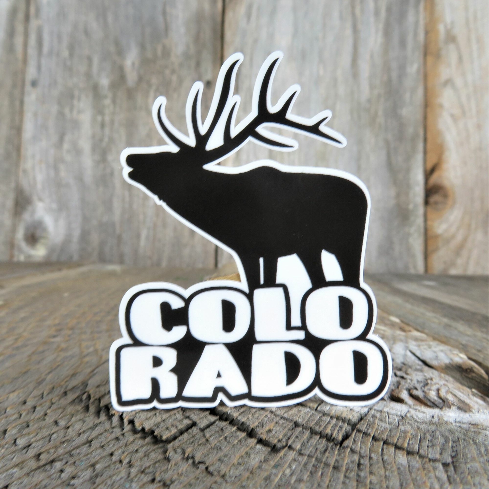 Colorado Elk Sticker Mule Deer Block Letters Sticker Hunter Outdoor Souvenir