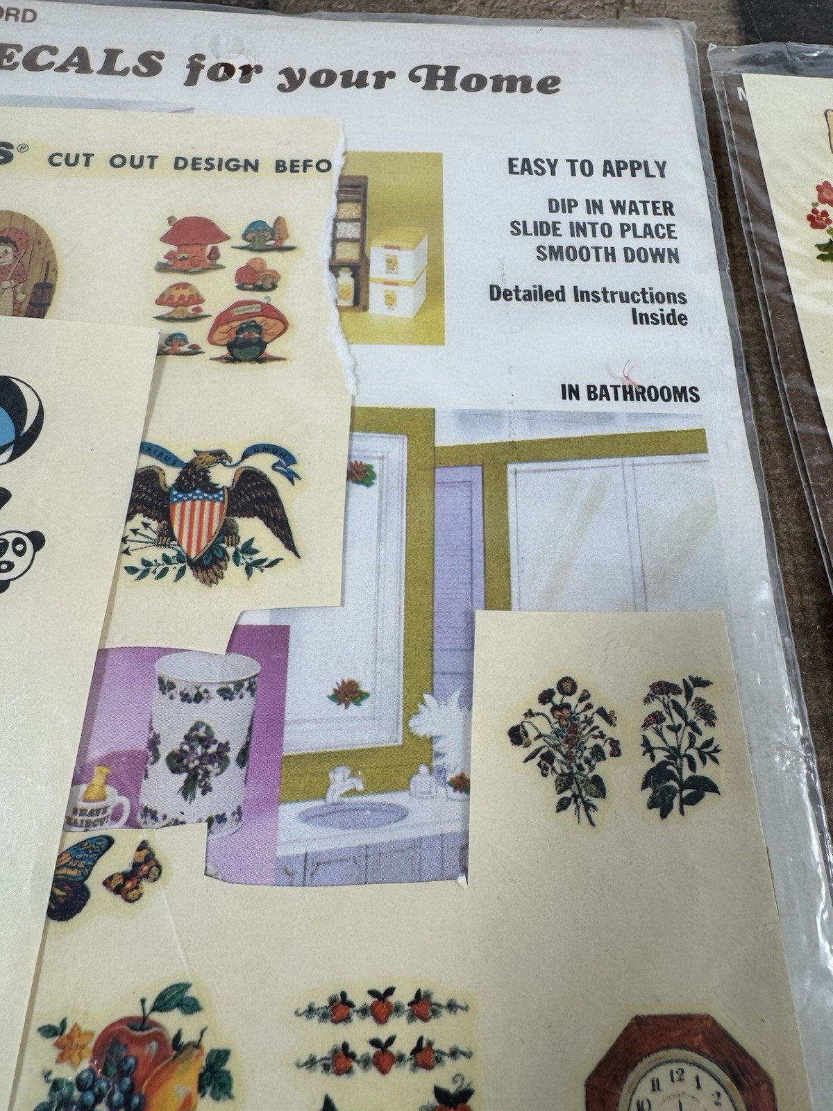 Vintage 1976-77 Meyercord Co. Decal Stickers – 2 Asst packages – A few missing