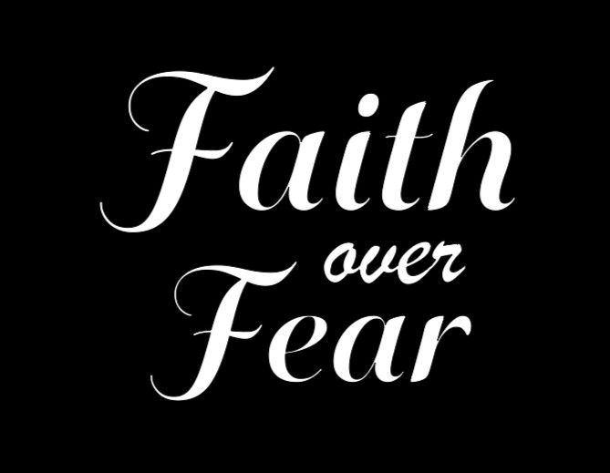 Faith Over Fear Vinyl Decal Bumper Sticker Car Truck Window Mirror Home Decor