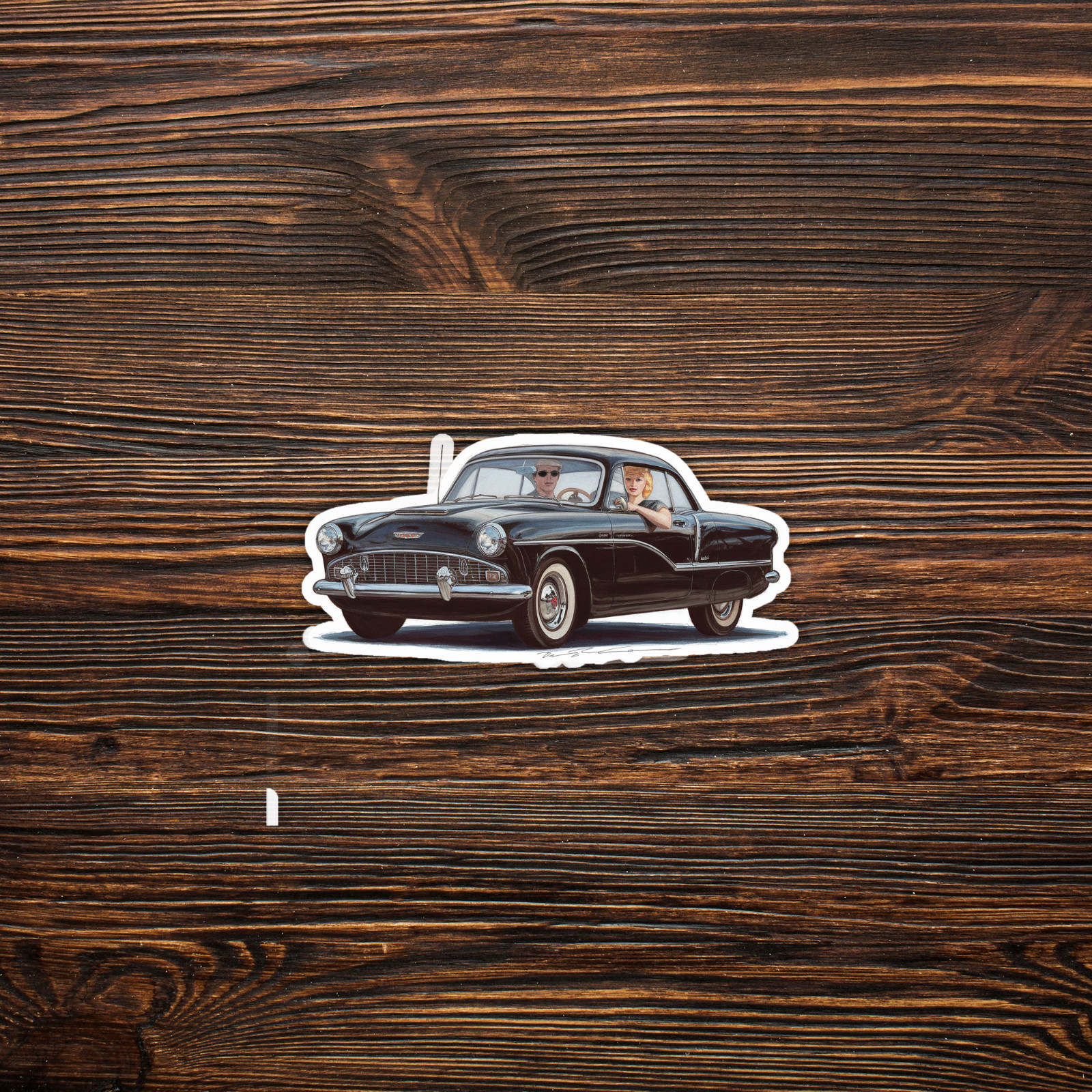 1955 Studebaker Commander Starliner Coupe Art Print – Classic Car Enthusiast Gif