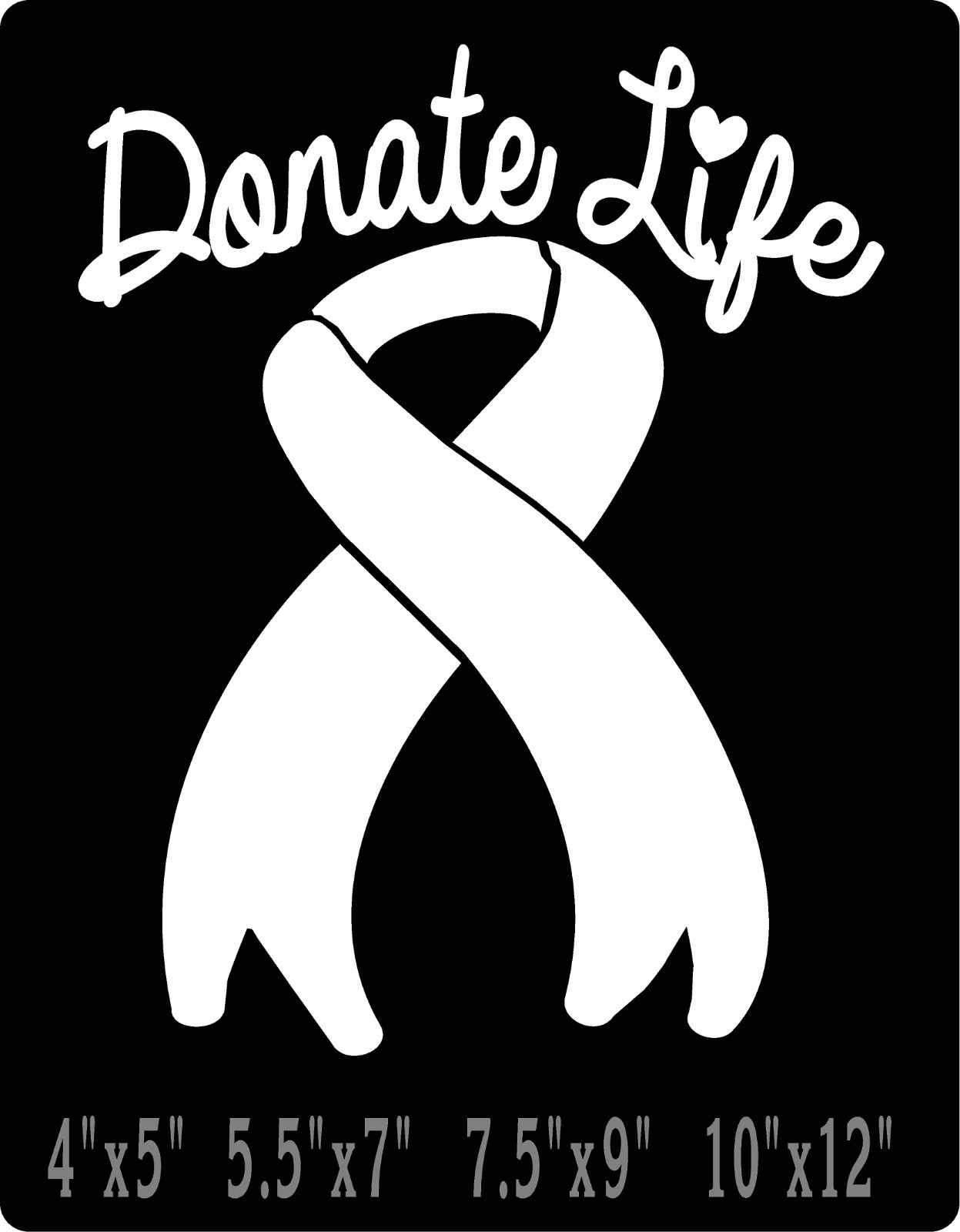 Donate Life Ribbon Decal Organ Donation Transplant Vinyl Car Laptop Sticker
