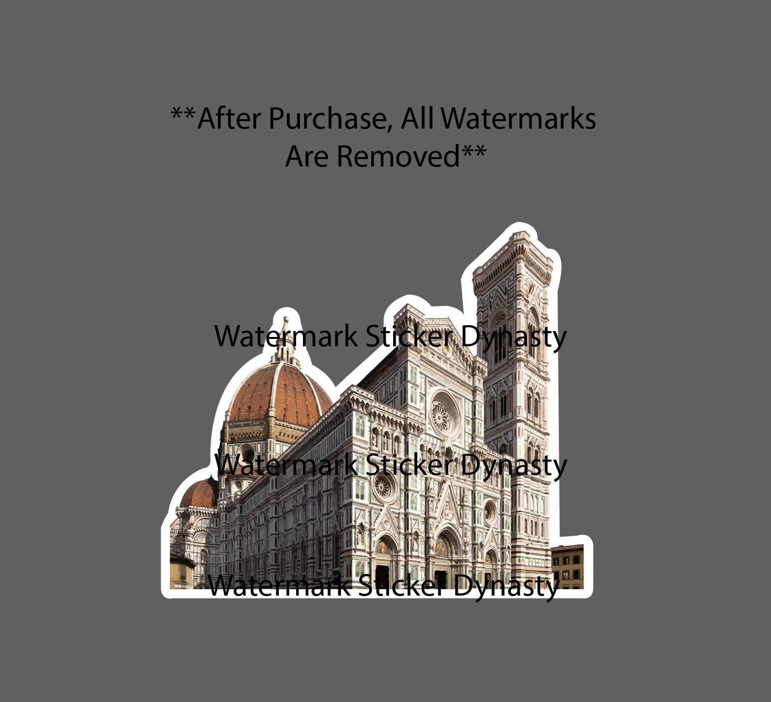 Florence Cathedral Sticker Waterproof Decal Duomo Travel Italy Gift NEW