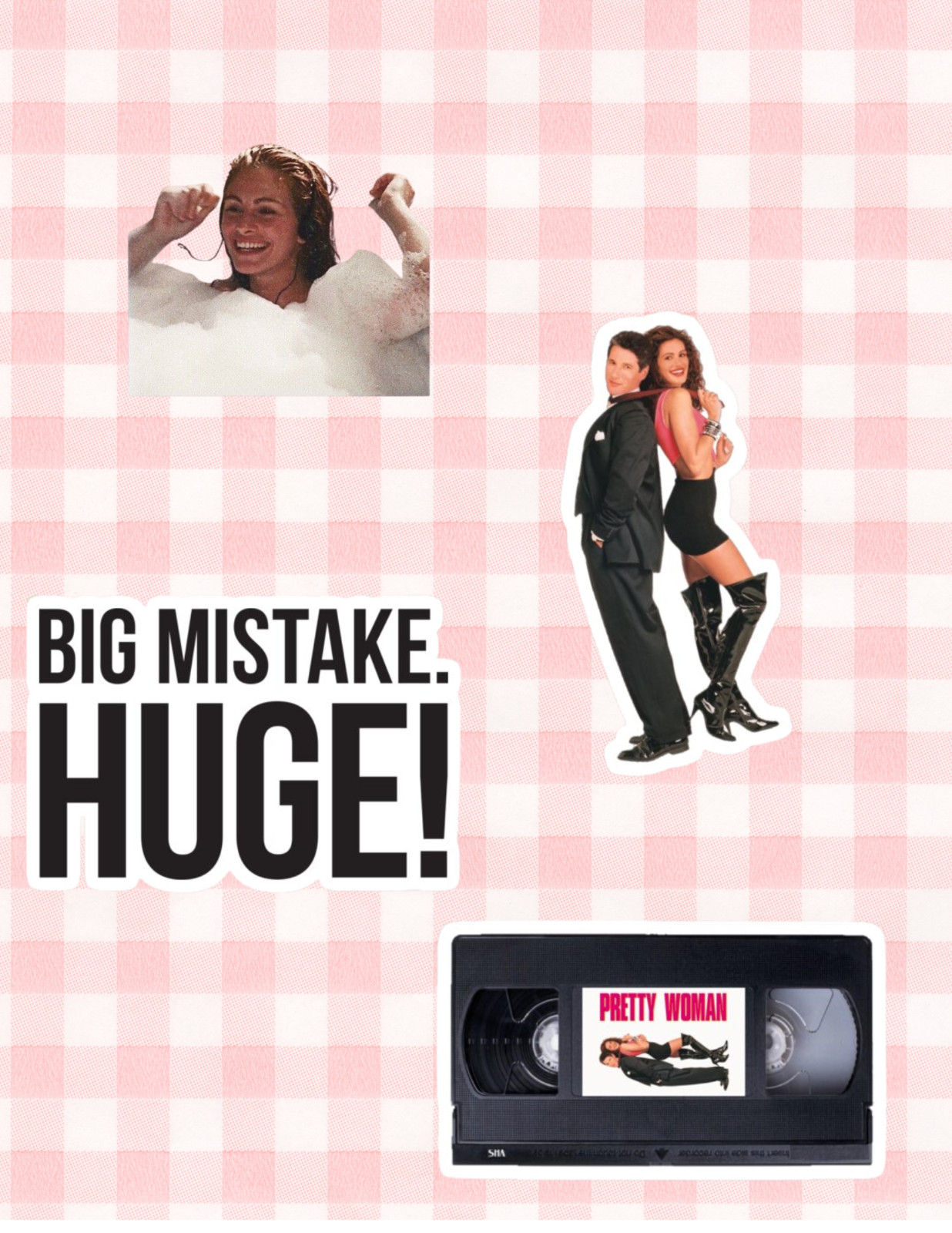 Pretty Woman 90's Movie 4pc Sticker Pack