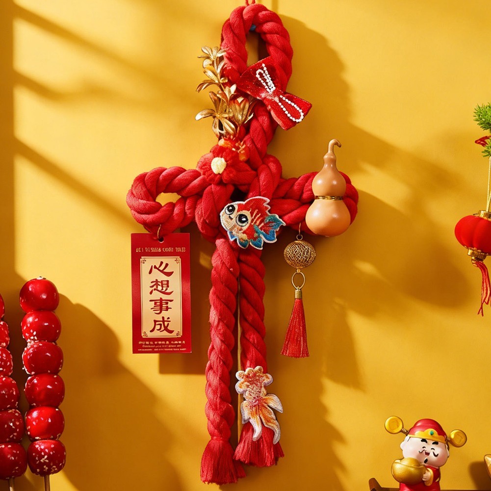 CNY Hanging Ornament New Year Celebrations Intricate Embroidery Classic Patterns