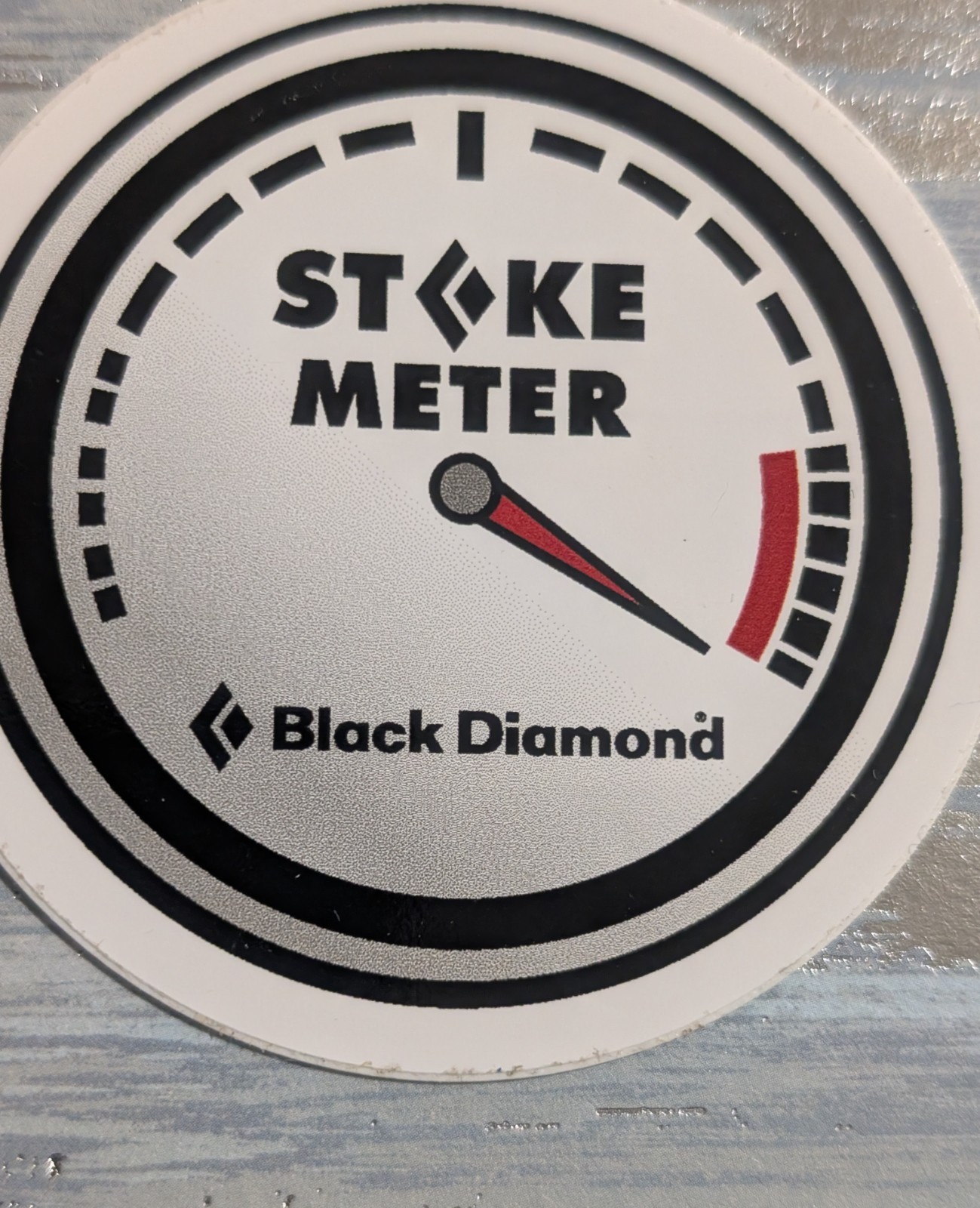 Black Diamond Stoke Meter Sticker – Mountain Hiking Climbing Sports Skiing Gear