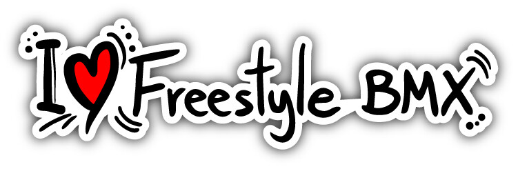 I Love Freestyle BMX Car Bumper Sticker Decal