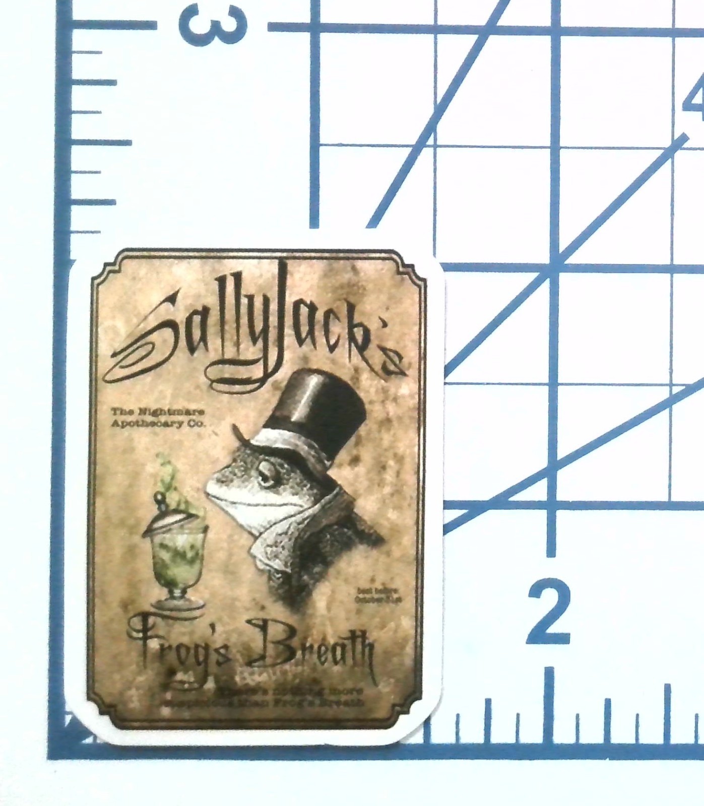 Sally Jack’s Frog’s Breath Sticker Vinyl Die Cut Scrapbook Journal Decal Label