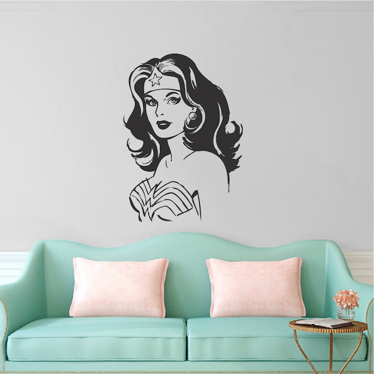 Wonder Woman Wall Decal Justice League Mural Superhero Diane Prince Art, s97