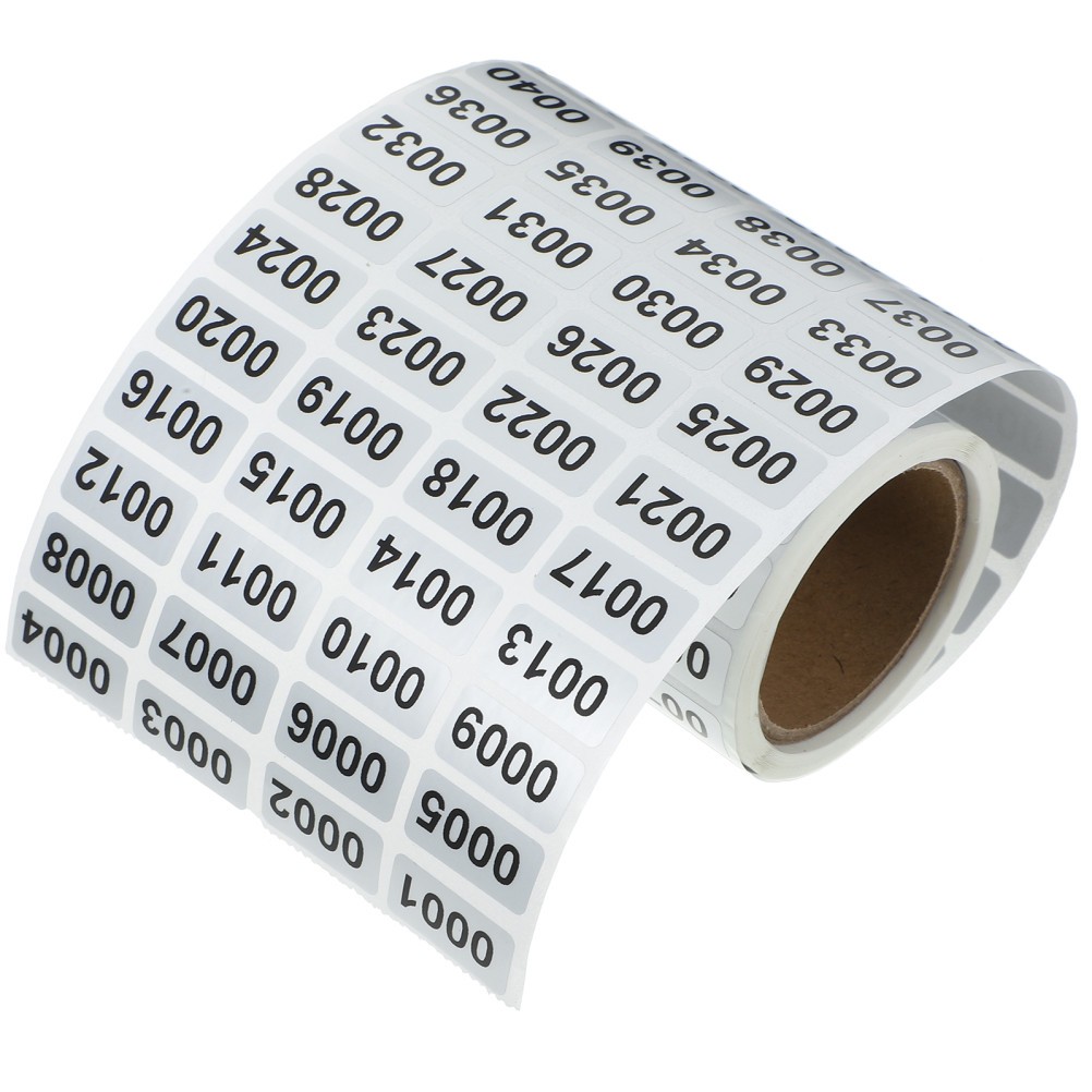 Identification Decals Count Inventory Numbered Stickers Roll Label Numbers