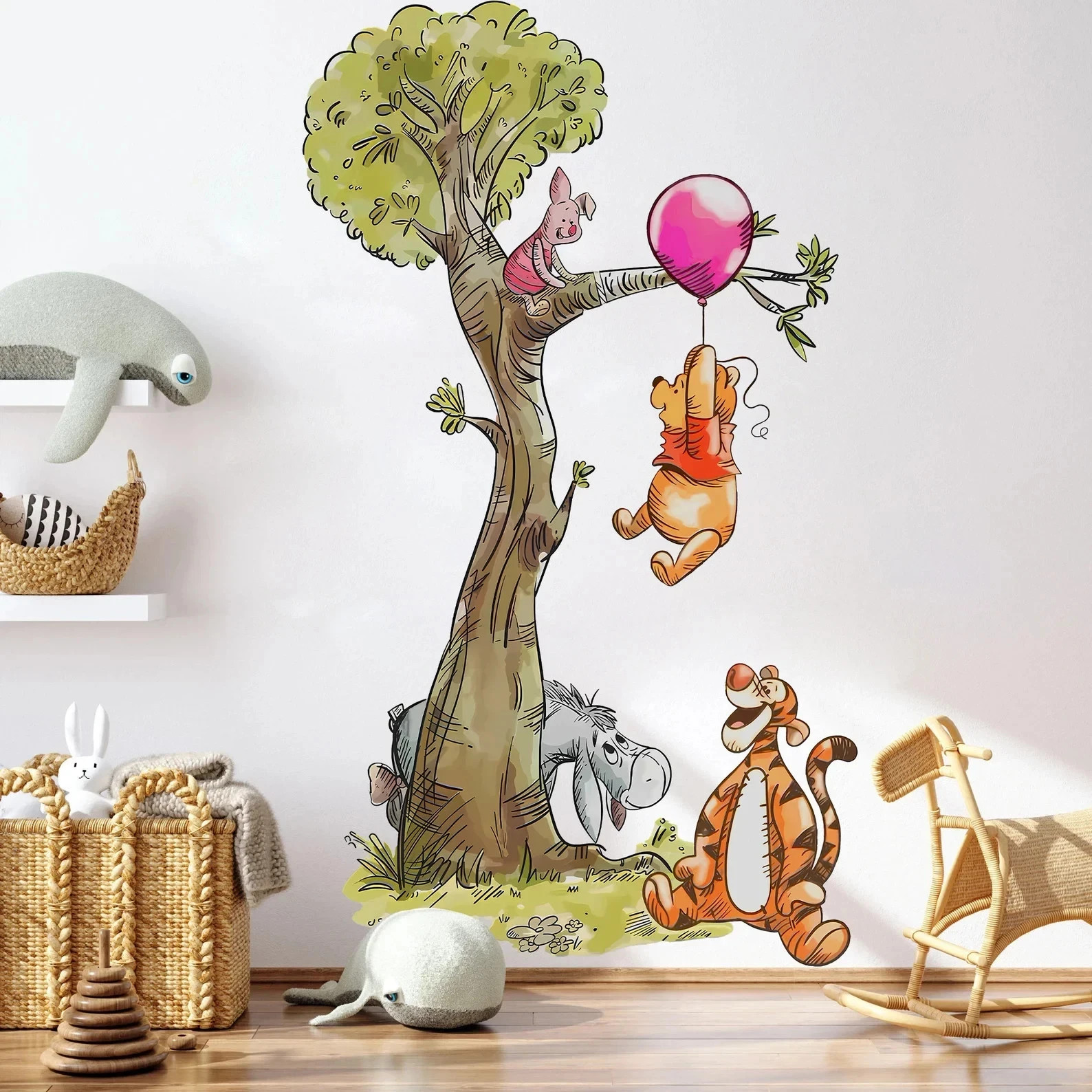 Share Winnie the Pooh Wall Decal Wall Sticker Kids Room Nursery Piglet Tigger