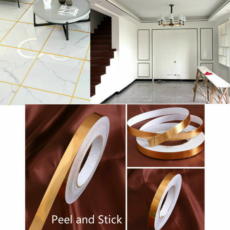 50M Self Adhesive Floor Crevice Line Wall Sticker Strip Tile Sealing Tape