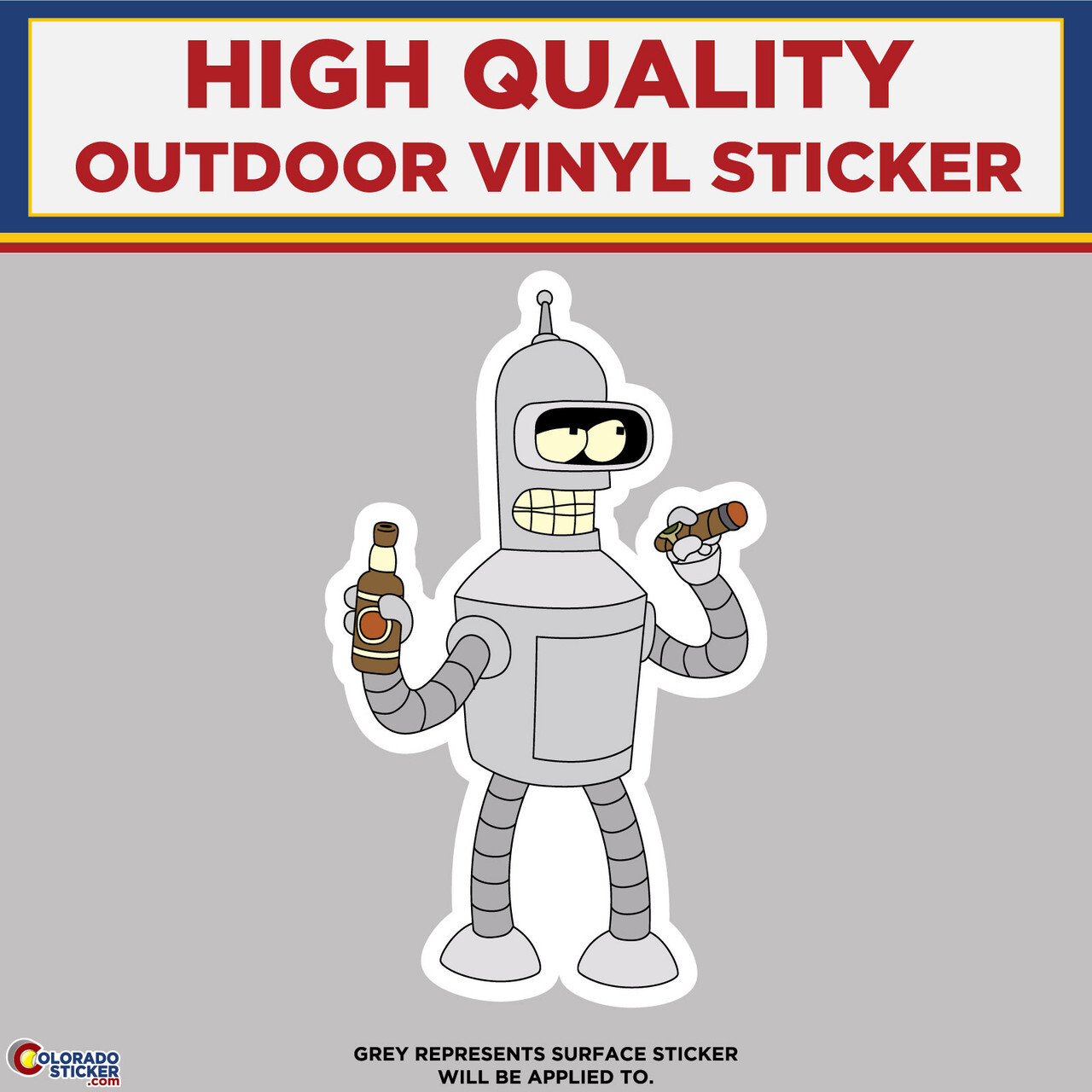 Bender From Futurama, High Quality Vinyl Stickers