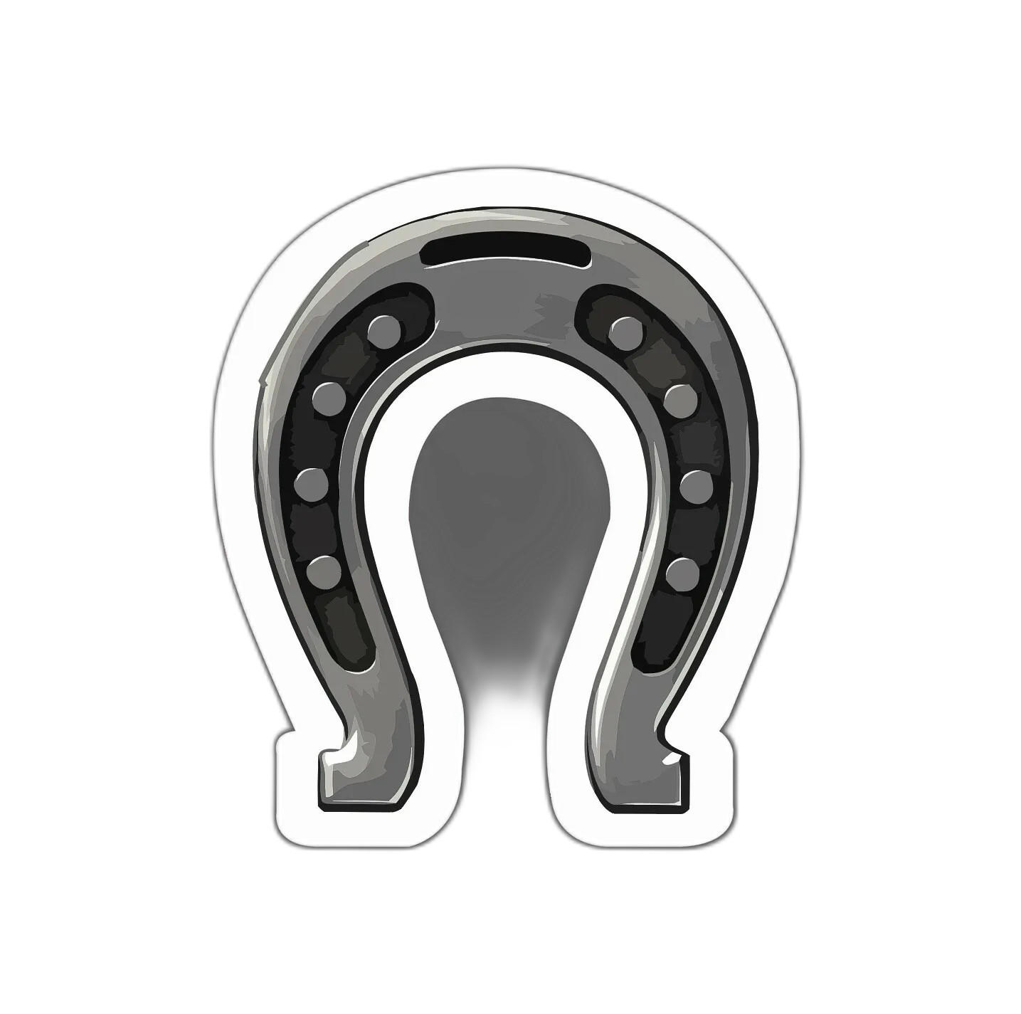 Lucky Pony Horseshoe Sticker Decal