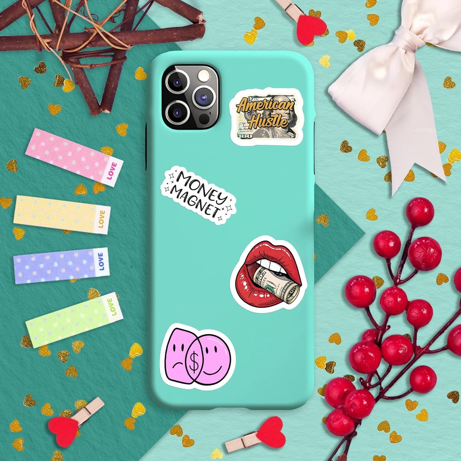 100Pcs Money Stickers for Planner for Adults, for Water Bottle – Money Sign, …