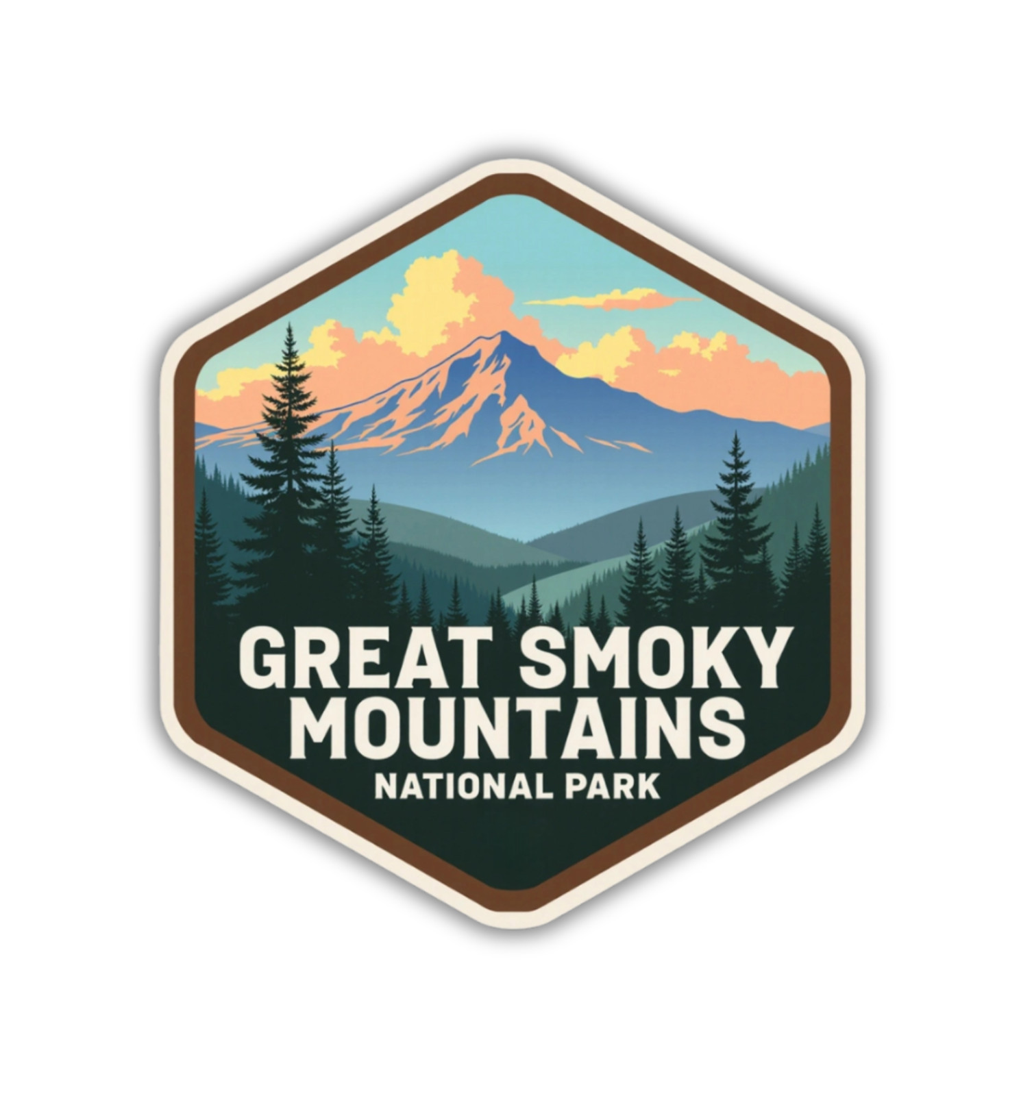 Great Smoky Mountains National Park Fridge Magnet or Laptop Sticker