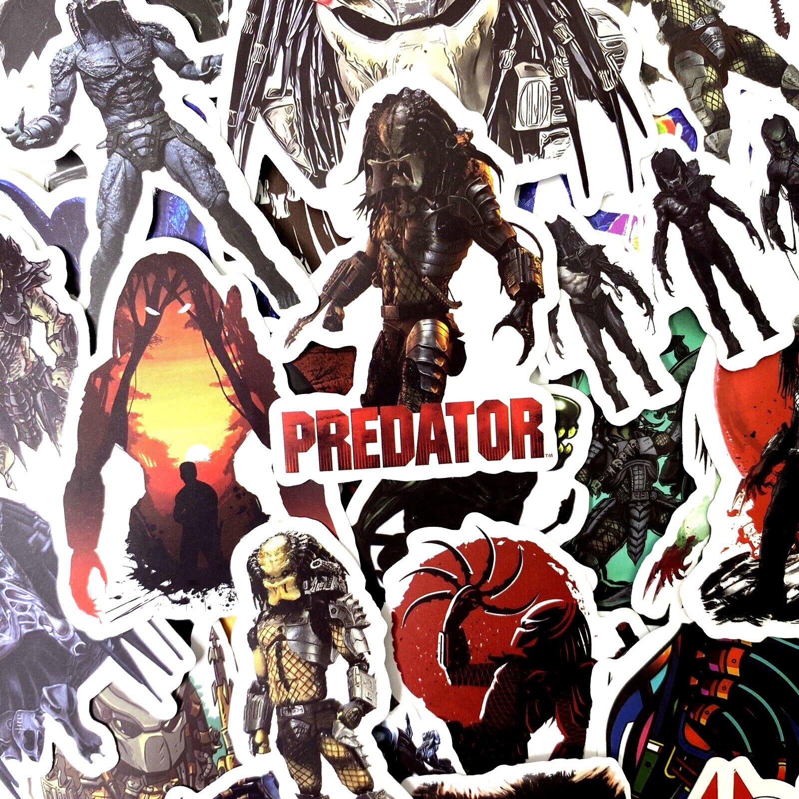 50pc Alien vs. Predator Phone Laptop Water Bottle Decal Sticker Pack