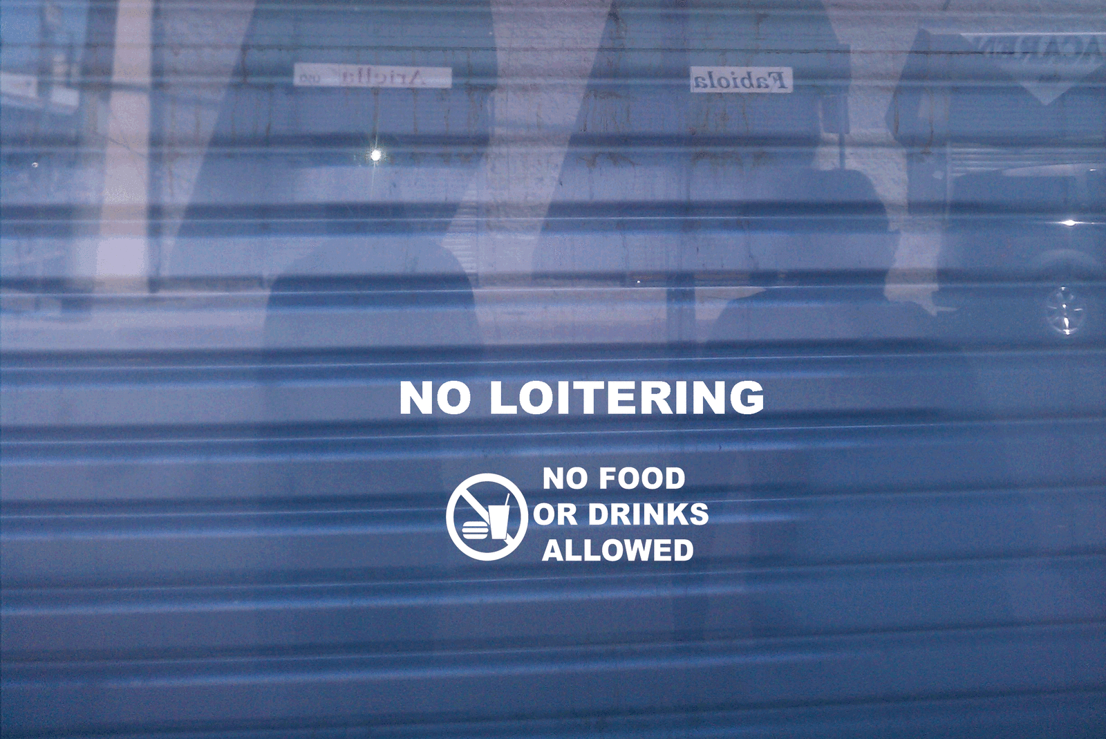 NO FOOD OR DRINK DRINKS ALLOWED BUSINESS STORE SIGN OUTSIDE VINYL DECAL STICKER