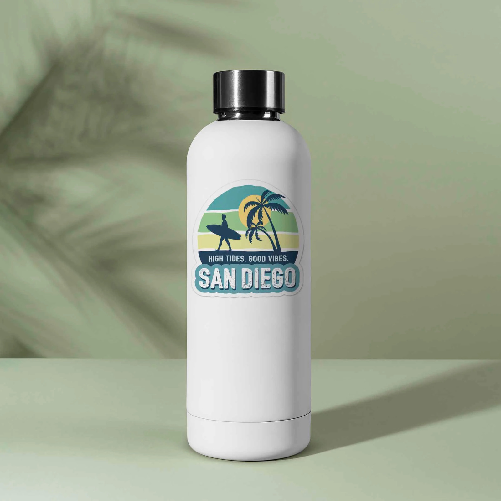 Surf San Diego Sticker – Southern California Decal for Water Bottle or Laptop