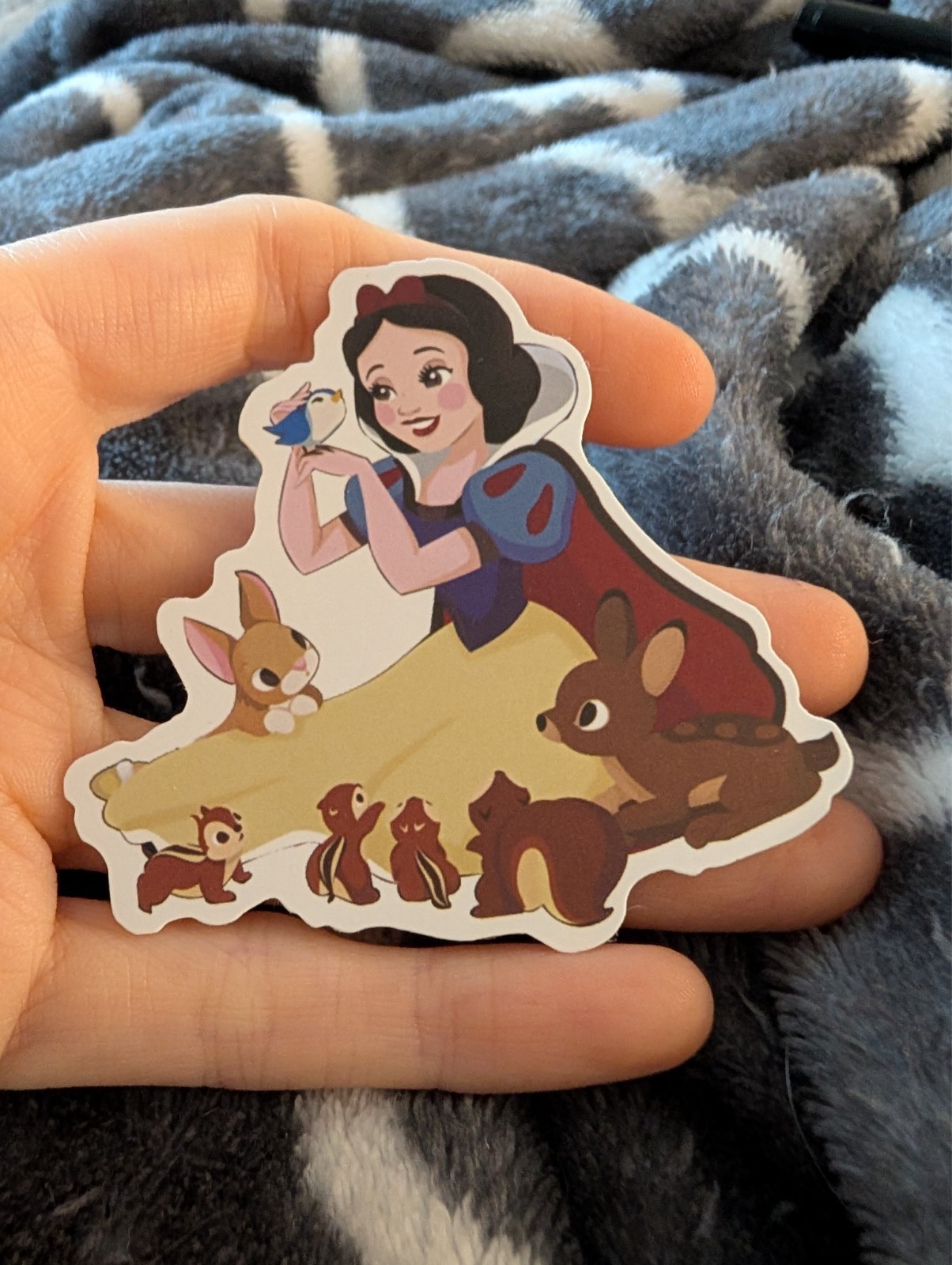 Snow white, Disney, Vintage cartoon, Sticker, movie characters
