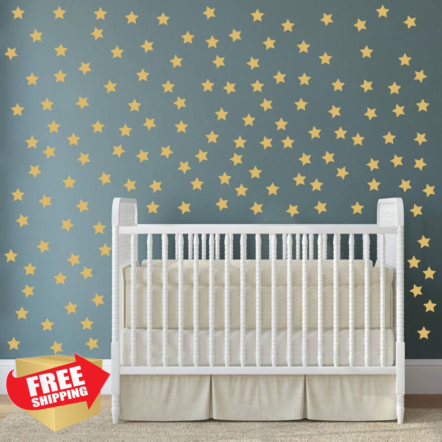 JURUOXIN Star Wall Decals Matte Gold