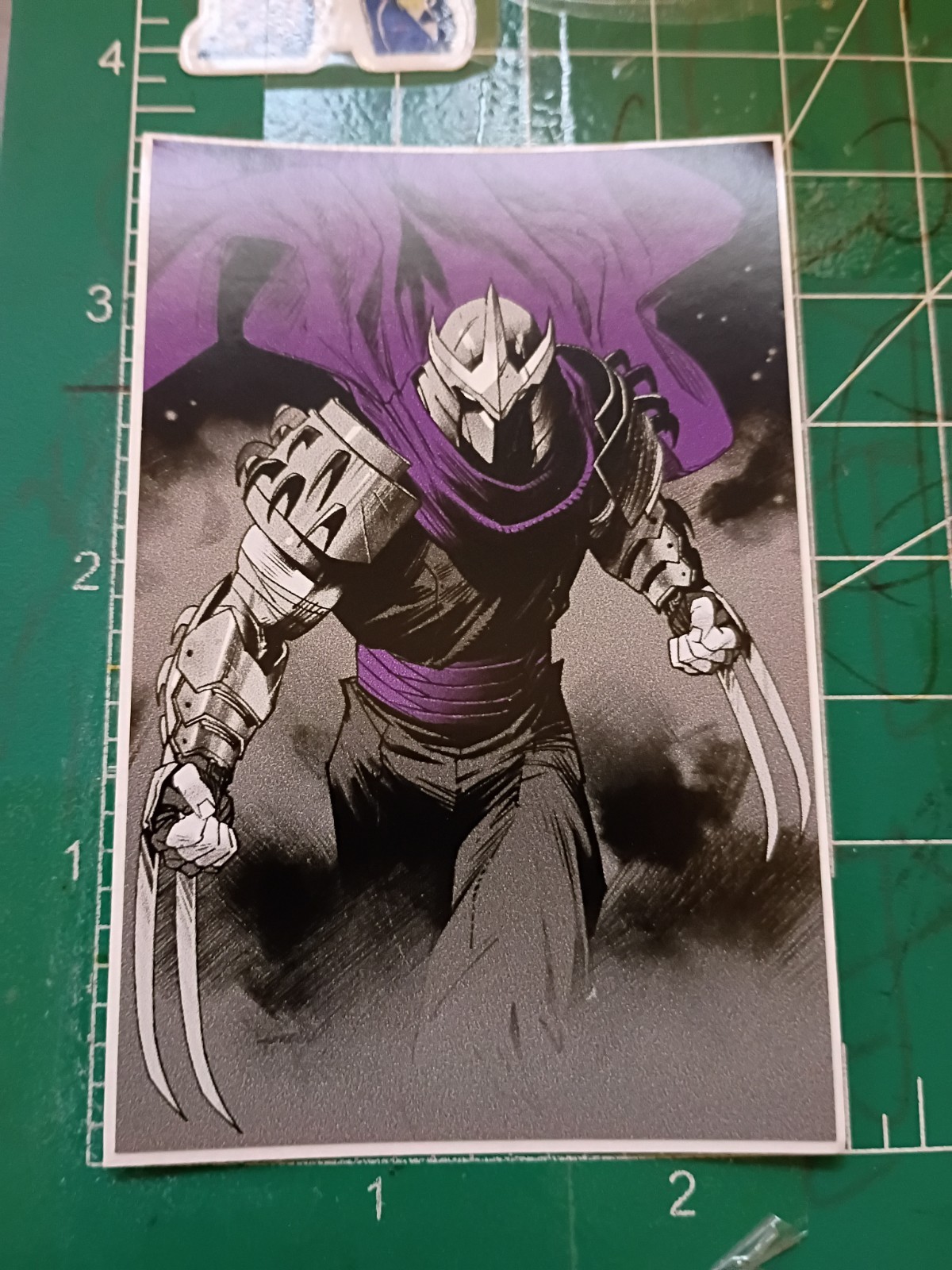 TMNT STICKER X THE SHREDDER X SQUARE 3.5X3 INCHES, VYNIL HIGH GLOSS STICKER X