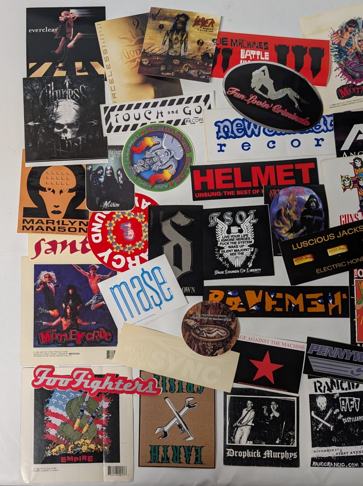 50+ Lot of 80s 90s 2000s Punk Rap Metal Rock Music Bands Decal Vinyl Stickers